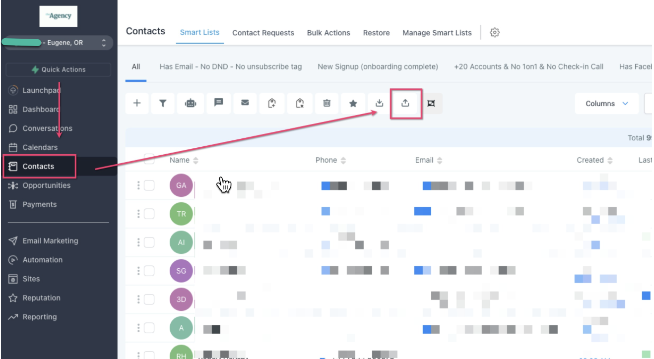 How To Download/Export Facebook Lead Ads and Manually Ad Them To Campaigns & Workflows – To Import The Leads Into the CRM: