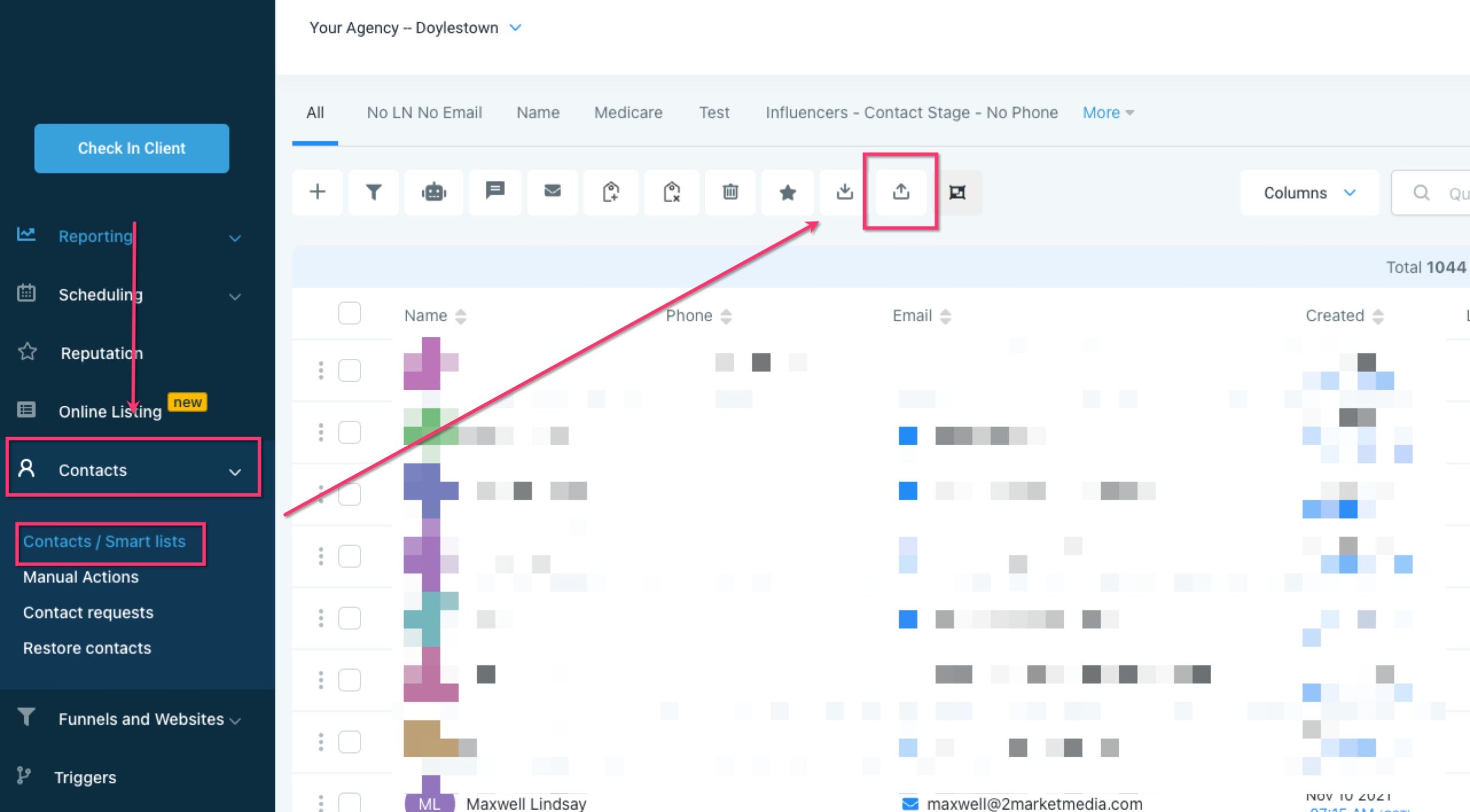 How To Download/Export Facebook Lead Ads and Manually Ad Them To Campaigns & Workflows – To Import The Leads Into the CRM: