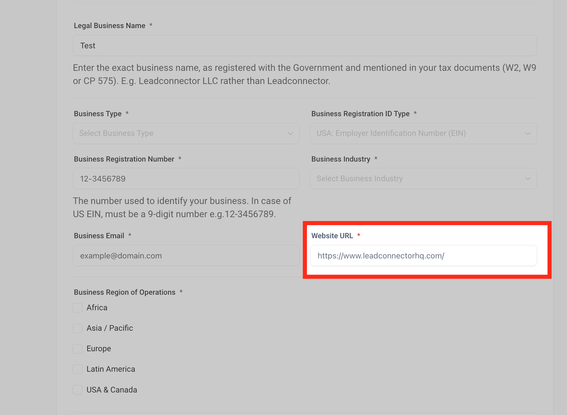 Brand Registration Step by Step Guide and FAQs – Enter your website URL here.
