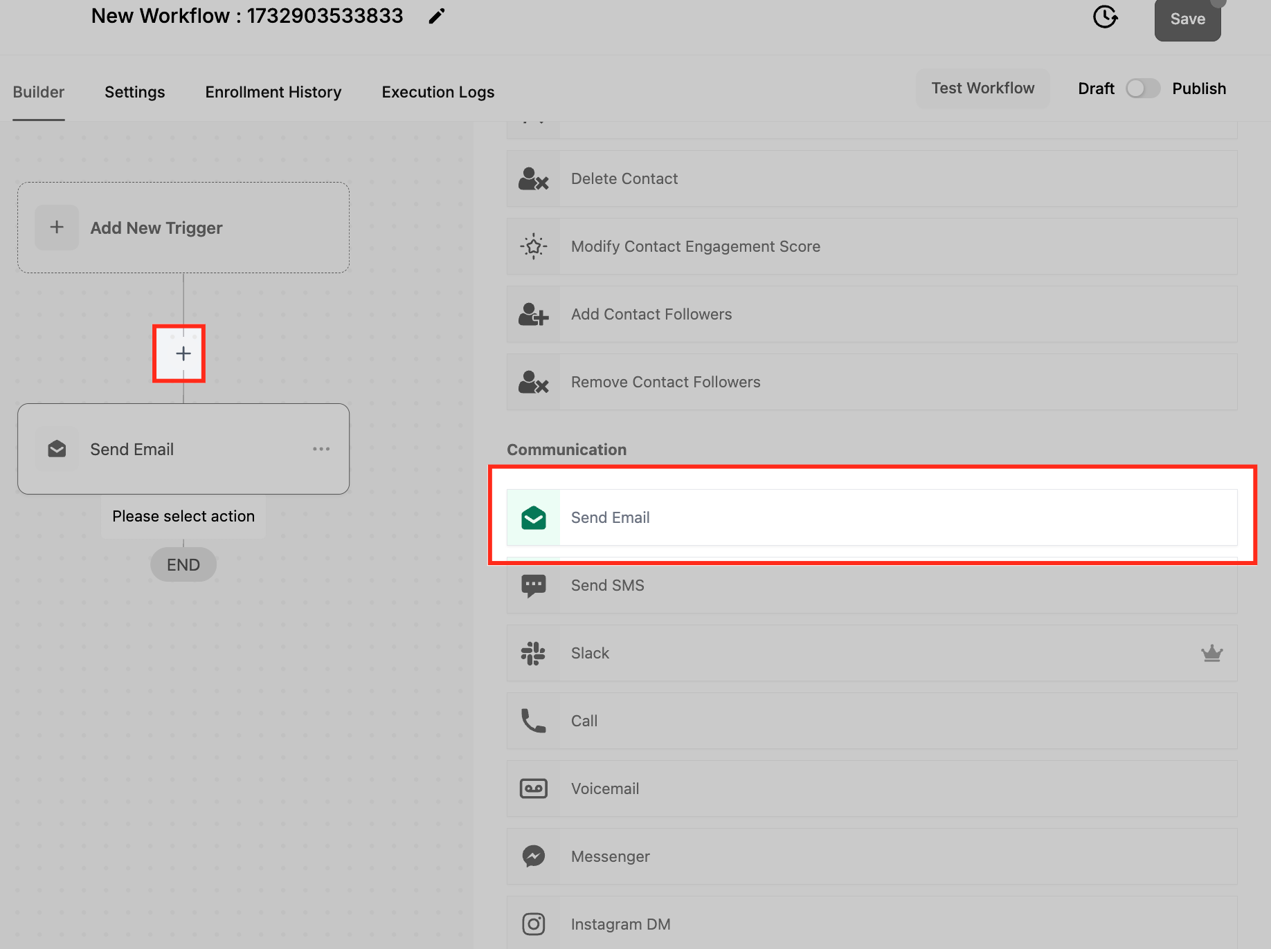 Action – Send Email – Step-by-Step Process for Using the “Send Email” Workflow Action