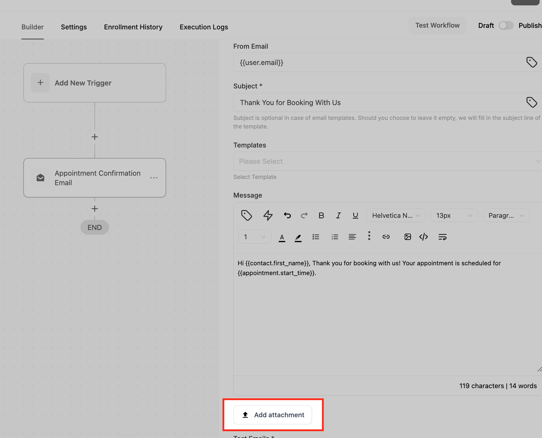Action – Send Email – Step-by-Step Process for Using the “Send Email” Workflow Action