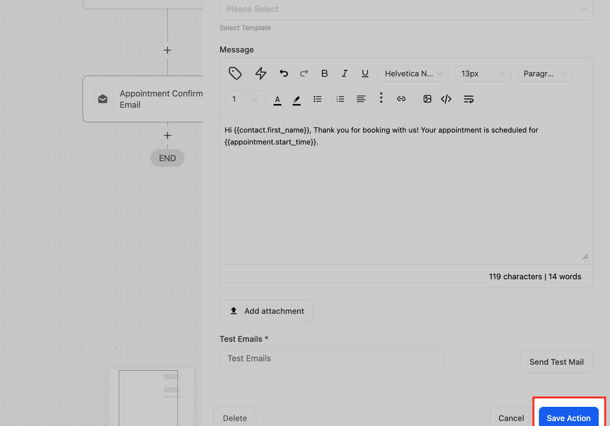 Action – Send Email – Step-by-Step Process for Using the “Send Email” Workflow Action