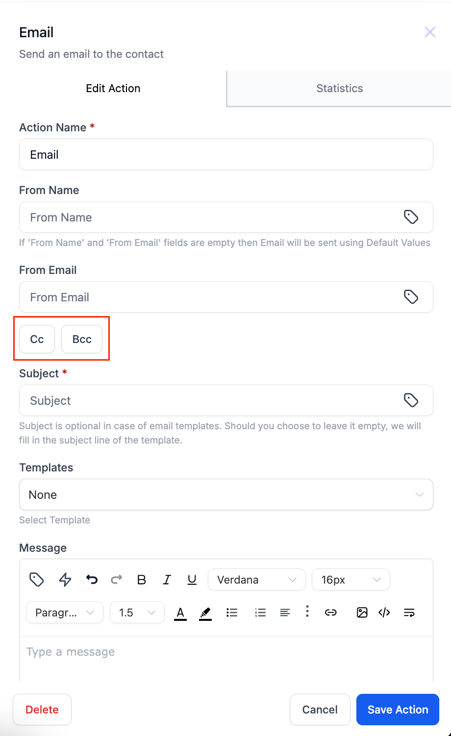 Action – Send Email – Step-by-Step Process for Using the “Send Email” Workflow Action