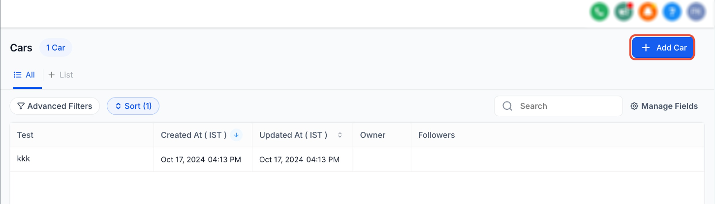 Advanced Filters for Custom Objects – Access the Advanced Filters Panel