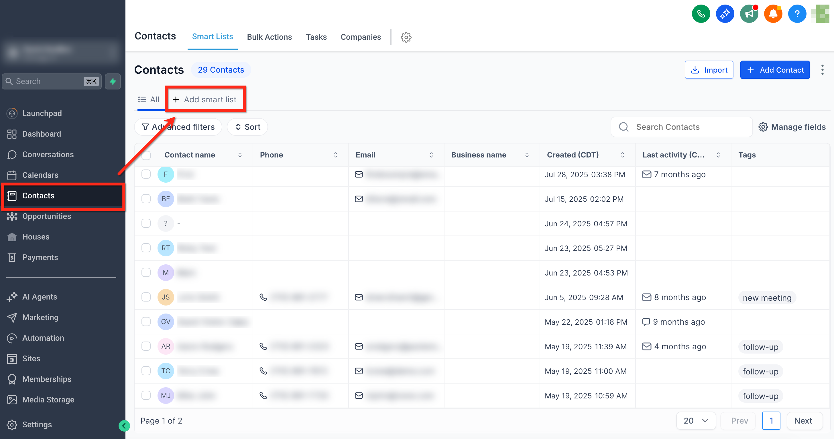 How To Setup Advanced Filters in Smart Lists