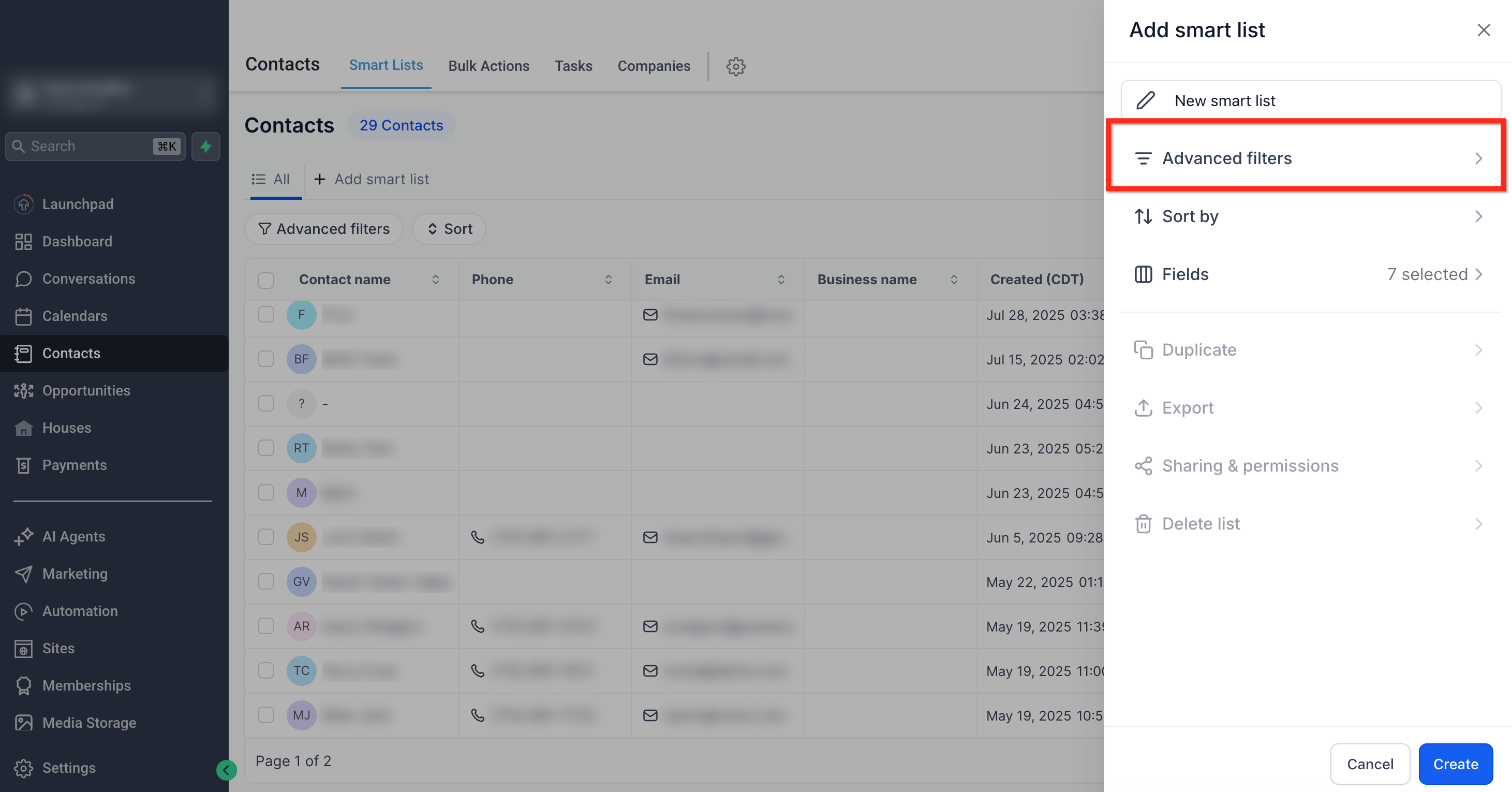 How To Setup Advanced Filters in Smart Lists