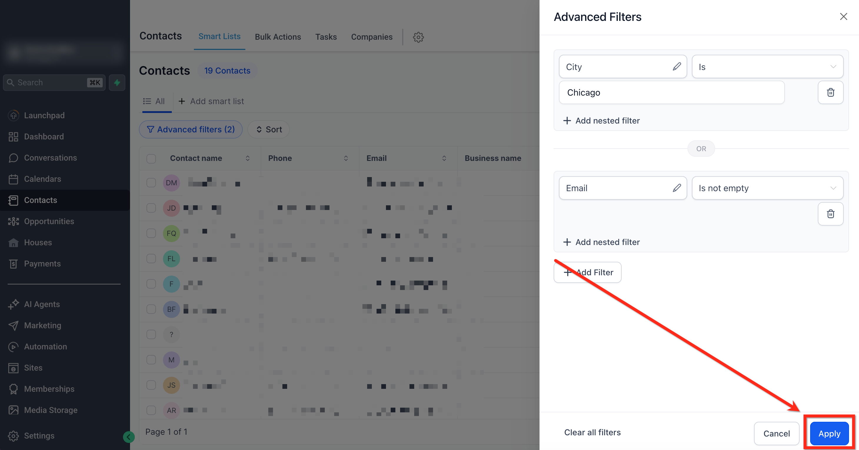 How To Setup Advanced Filters in Smart Lists