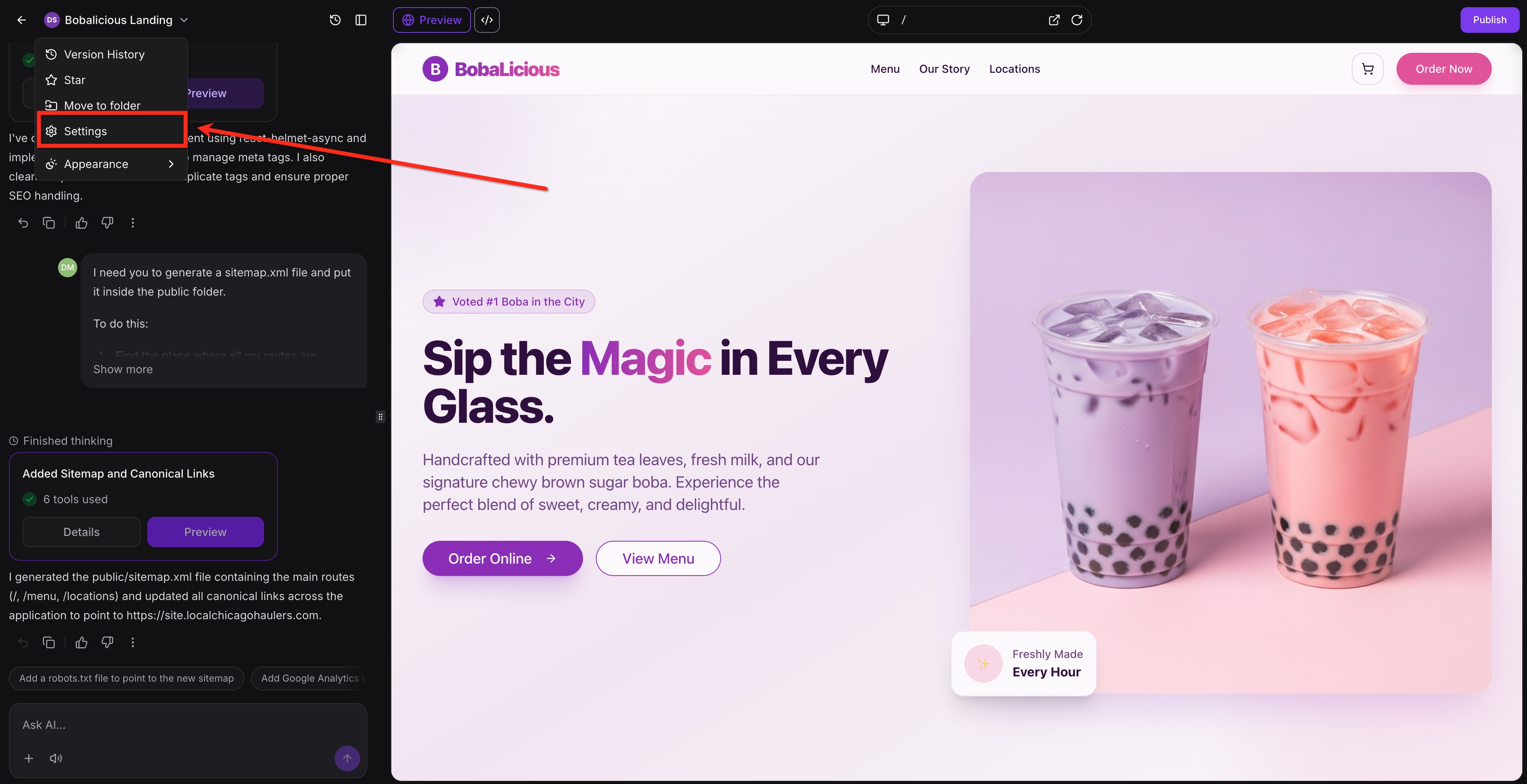 Advanced SEO Support for AI Studio – Generate Sitemap