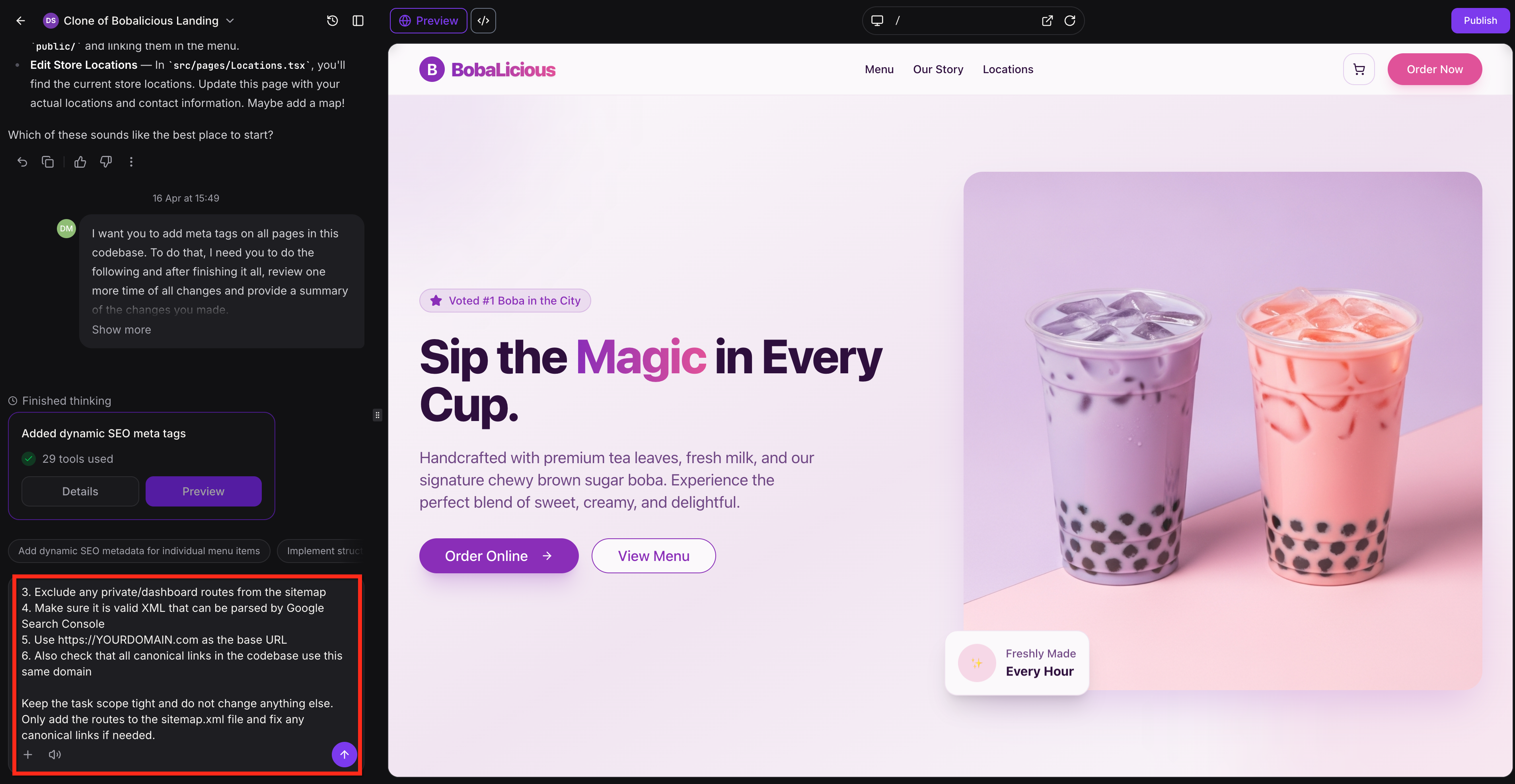 Advanced SEO Support for AI Studio – Generate Sitemap
