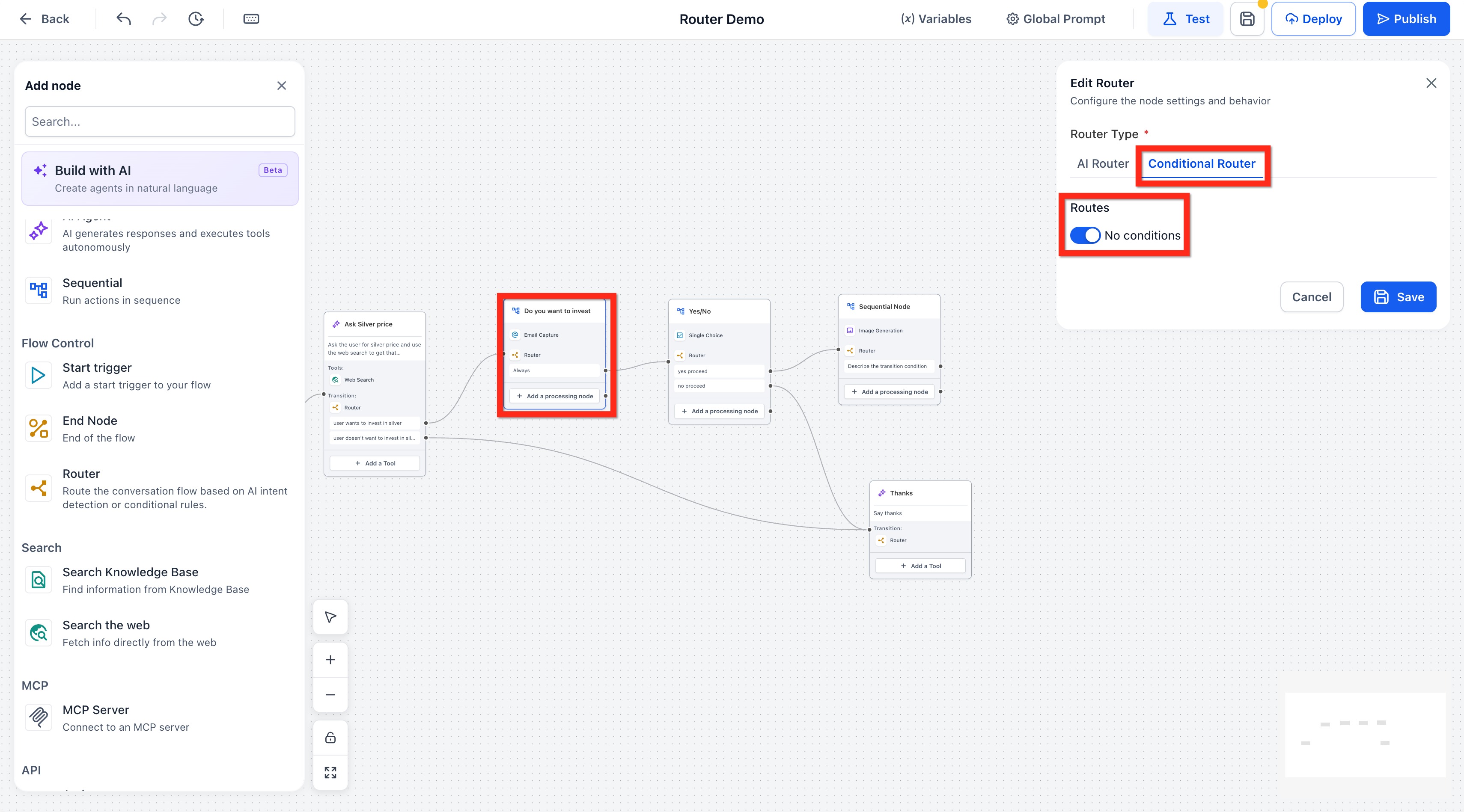 Agent Studio – Router Tool (AI & Conditional Router) – How To Use the Routing Tool in Agent Studio