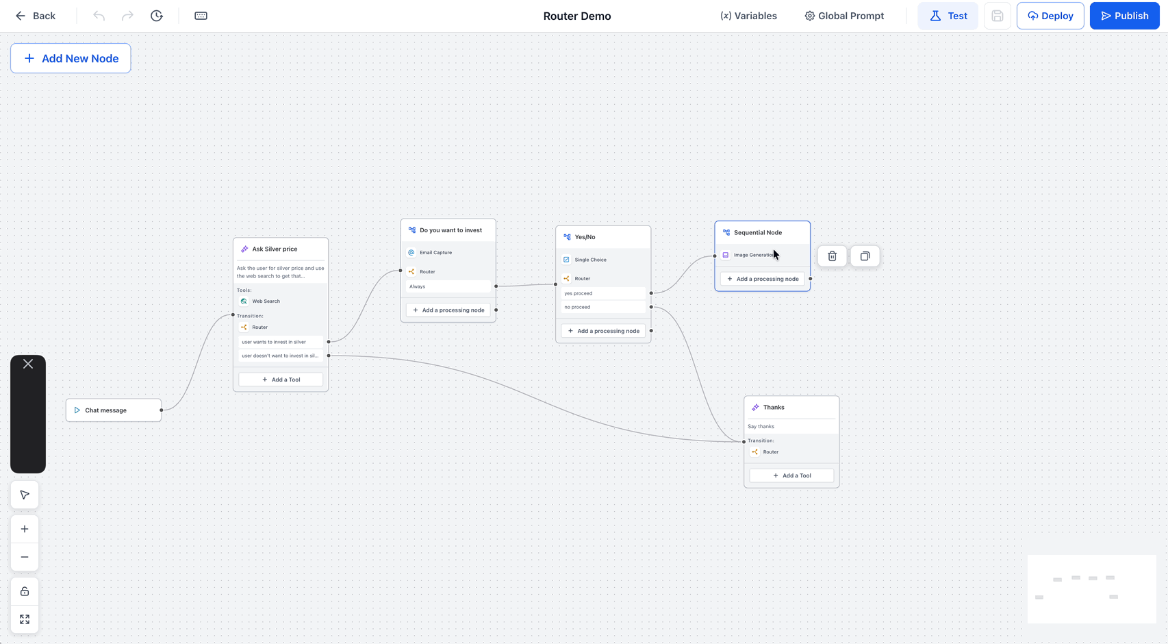 Agent Studio – Router Tool (AI & Conditional Router) – Using Router Inside Sequential Nodes
