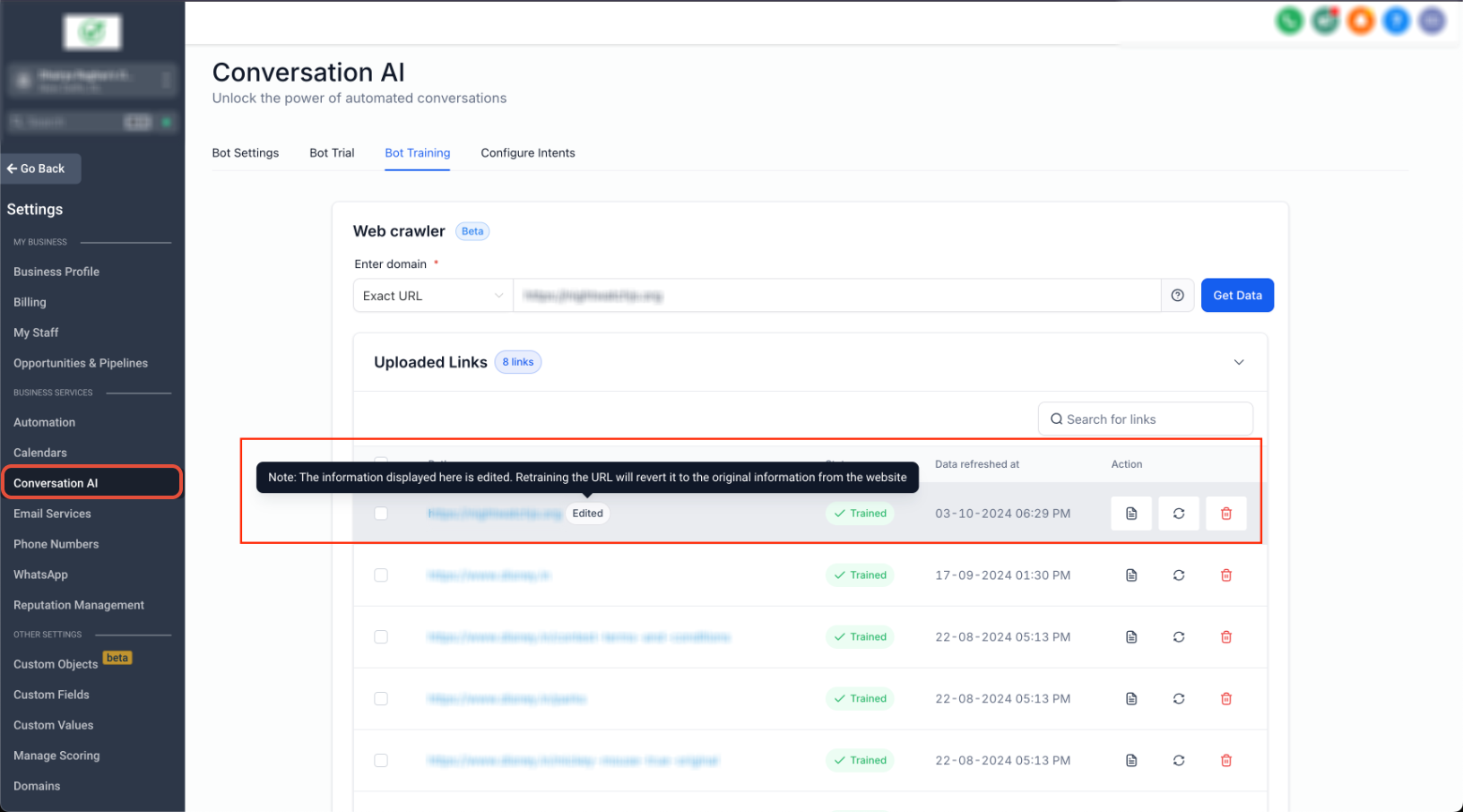 AI Message Details: View & Edit AI Responses – Editing Knowledge Base Data