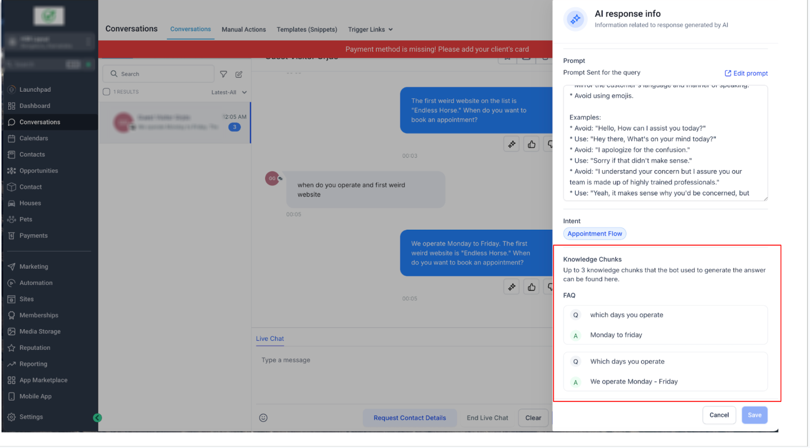 AI Message Details: View & Edit AI Responses – Understanding Prompt and Intent