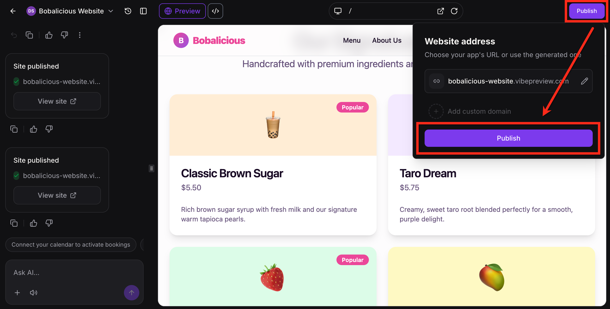 AI Studio – Publishing Your Projects