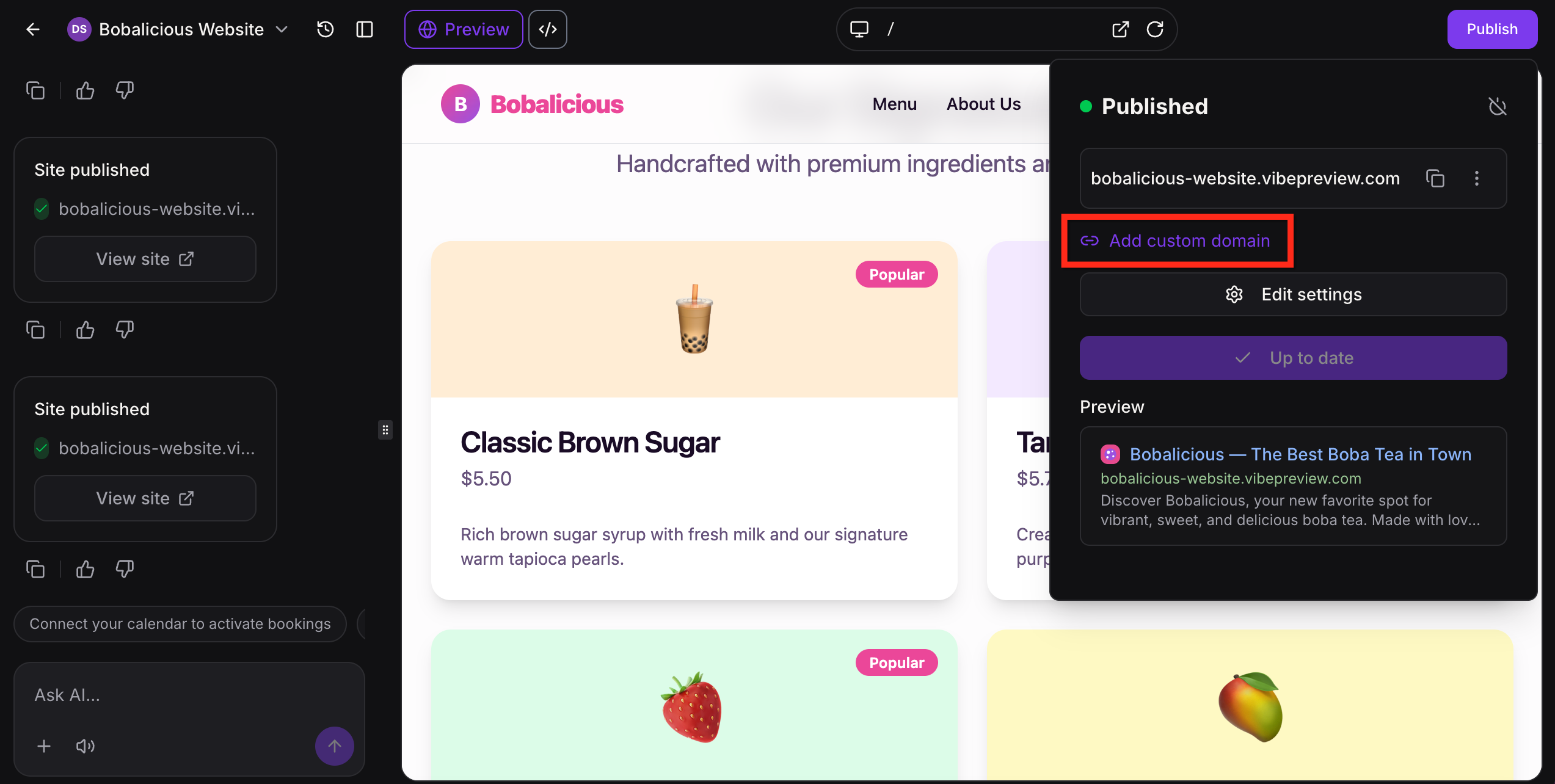 AI Studio – Publishing Your Projects