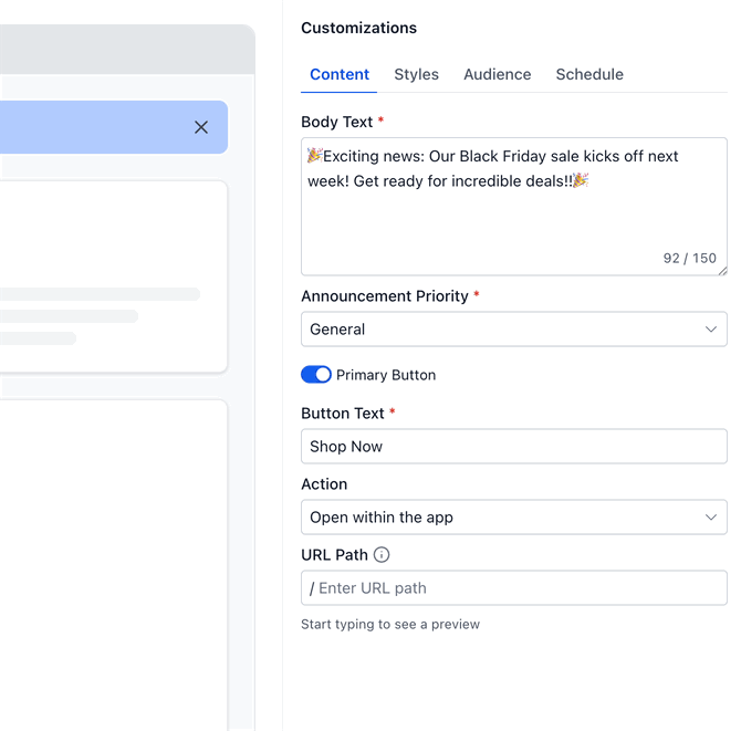 How To Set Up Announcements Builder