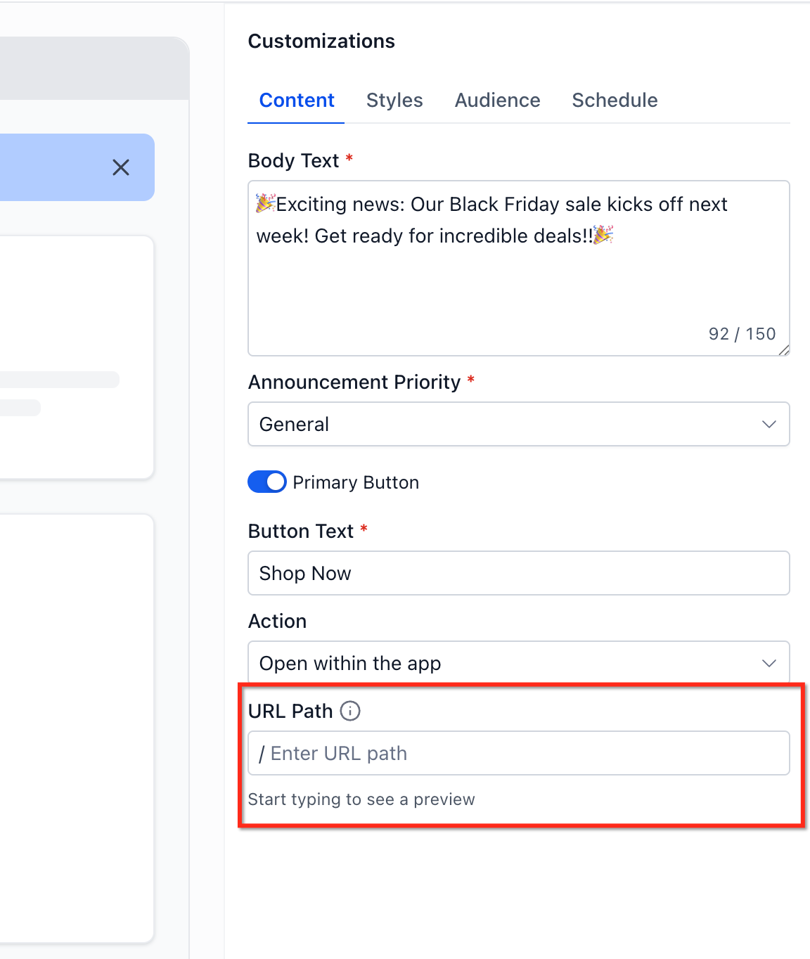 How To Set Up Announcements Builder