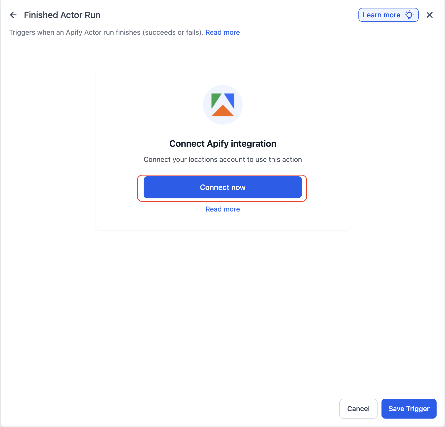Apify – Actions & Triggers in Workflows – Connecting Your Apify Account