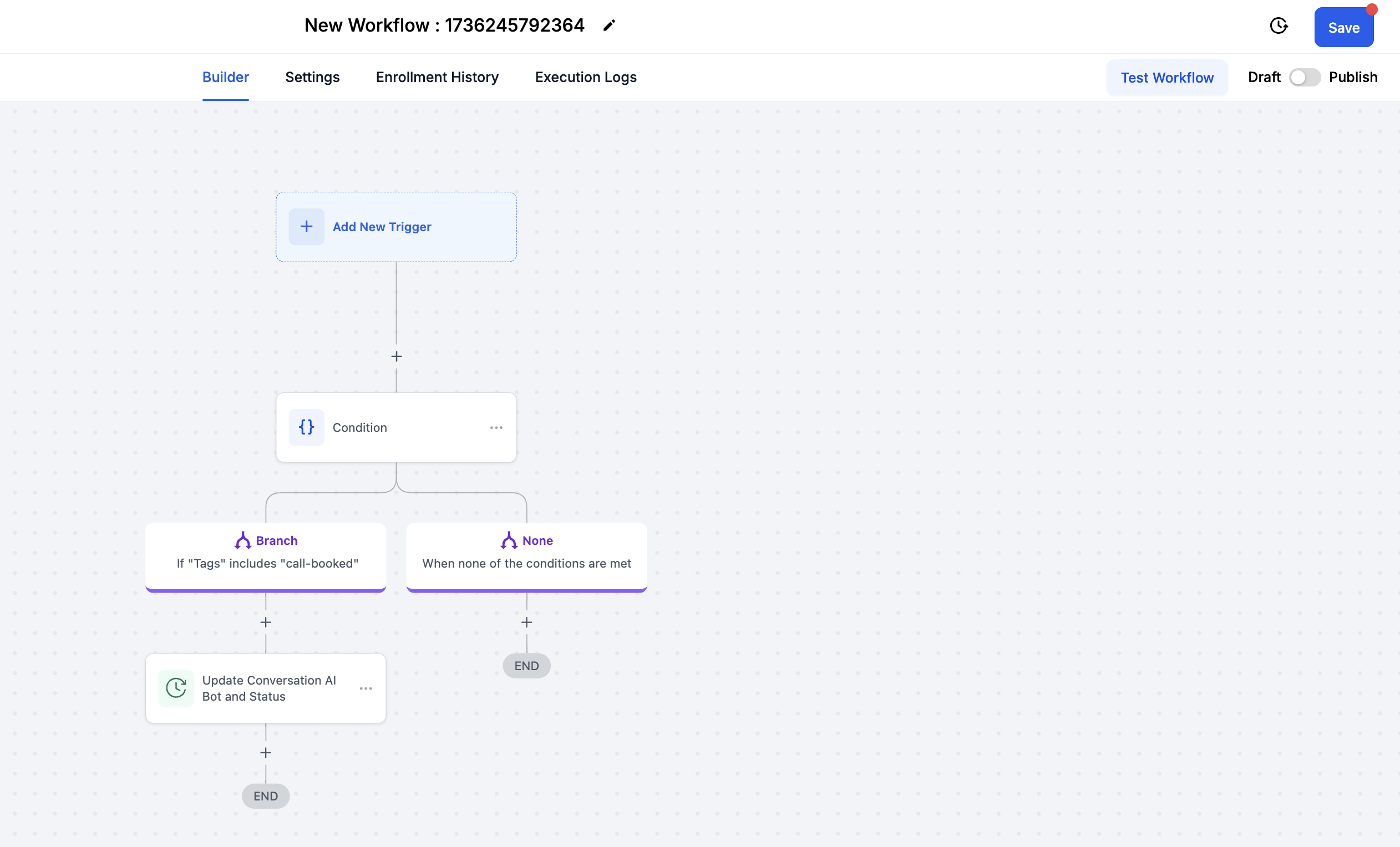 Automating AI Bot Assignment and Status Using Workflows – Example 1: Assign Bot Based on Communication Channel