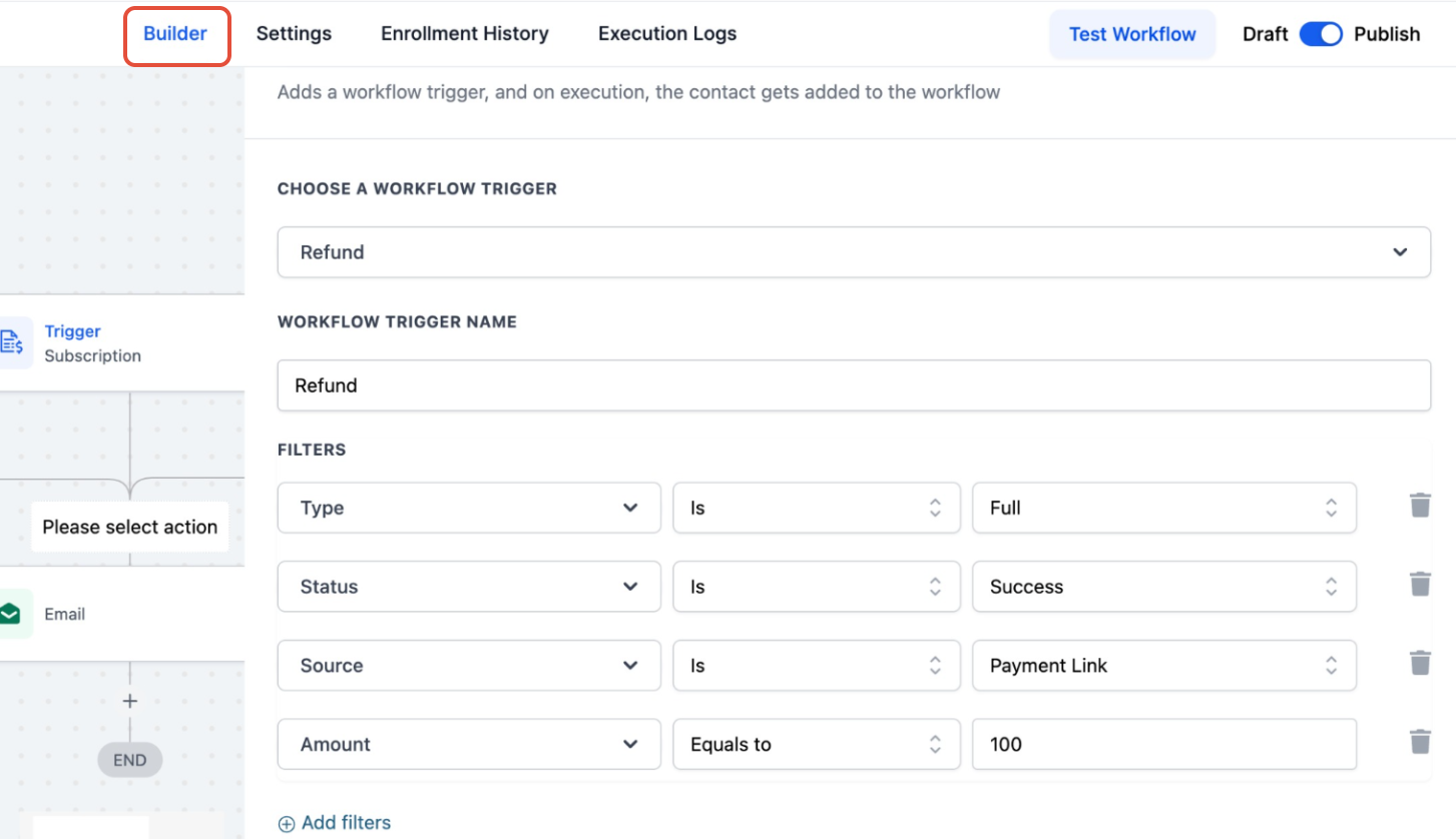 Automating Payments with Subscription and Refund Triggers – → Click Add New Trigger to select a subscription-based trigger.
