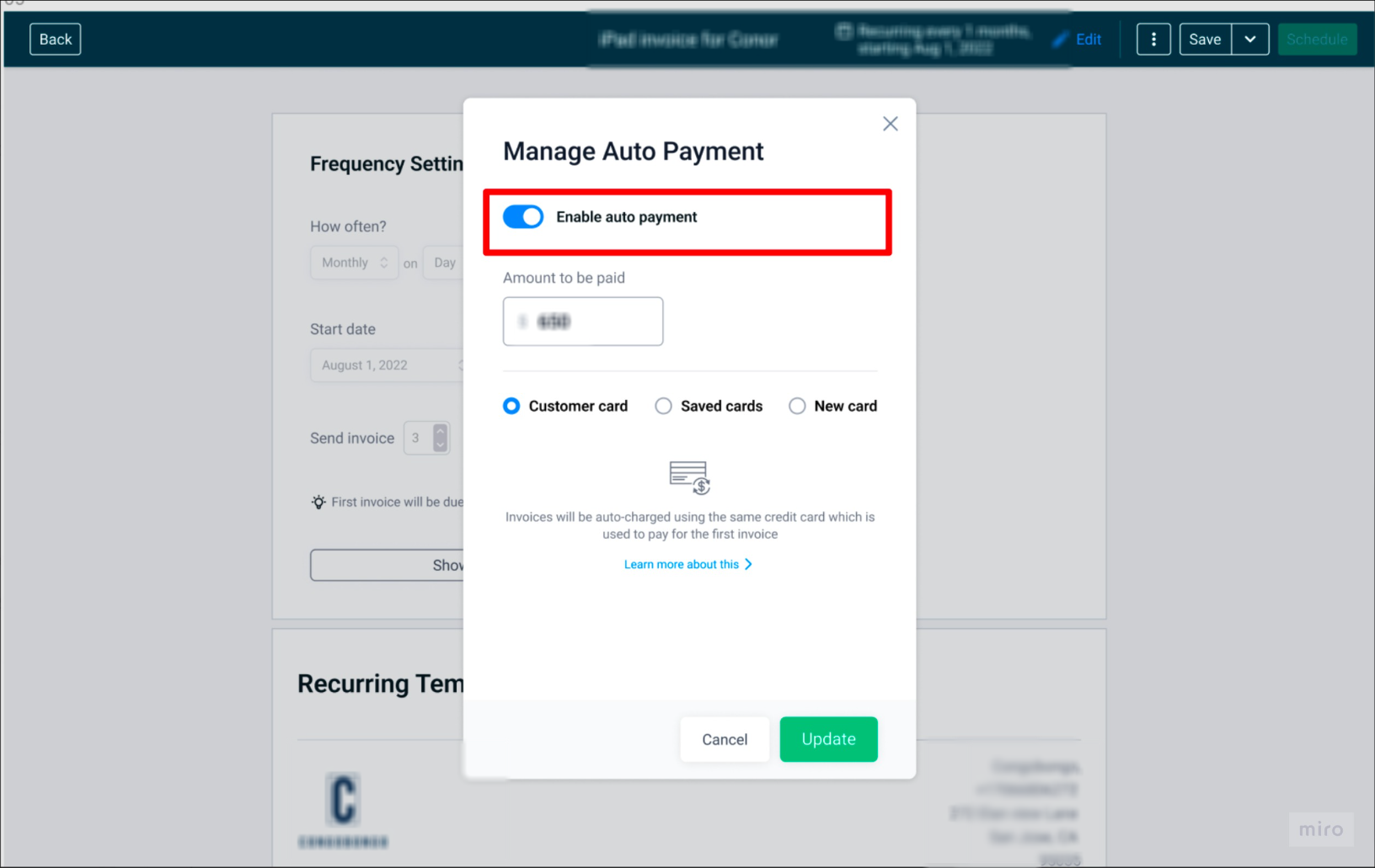 Automating Recurring Invoice Payments – Managing Auto Payment Settings
