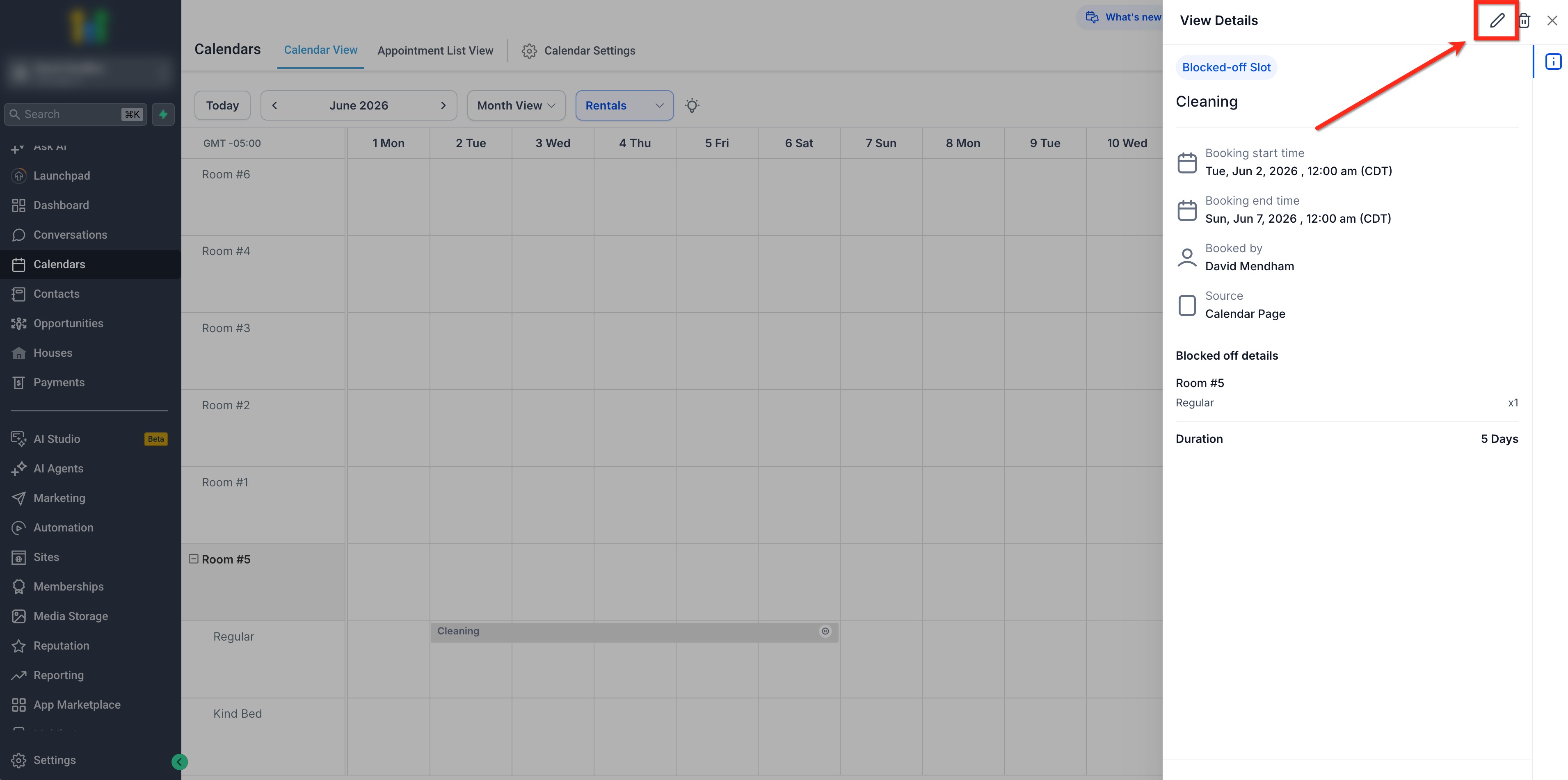 Blocked Slots for Rental Listings – How To Edit or Delete a Blocked Slot