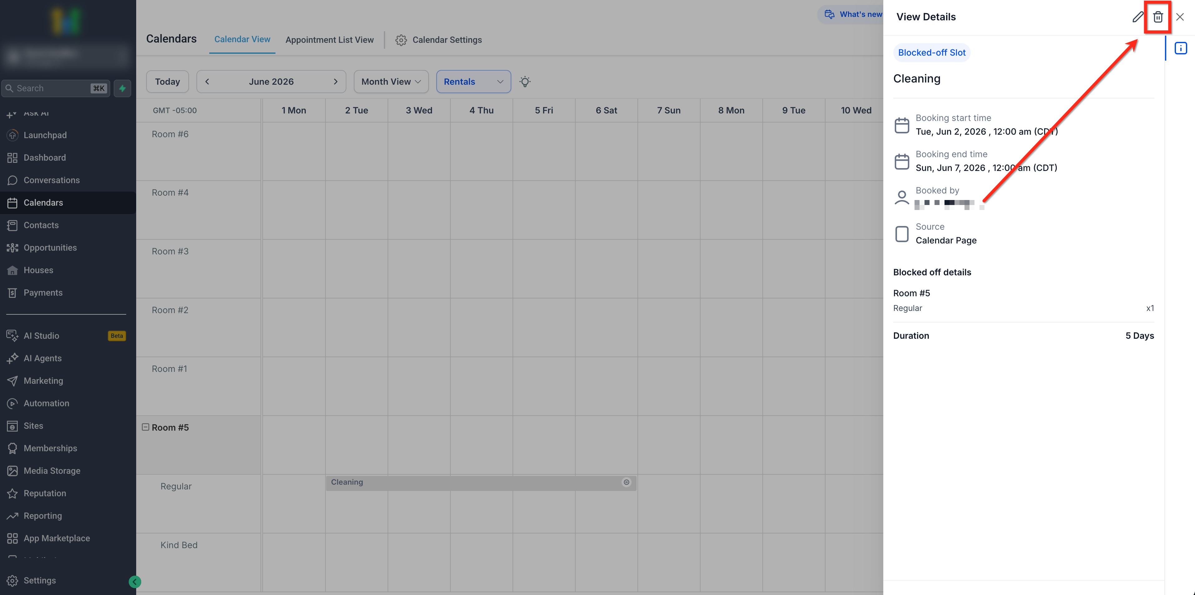 Blocked Slots for Rental Listings – How To Edit or Delete a Blocked Slot