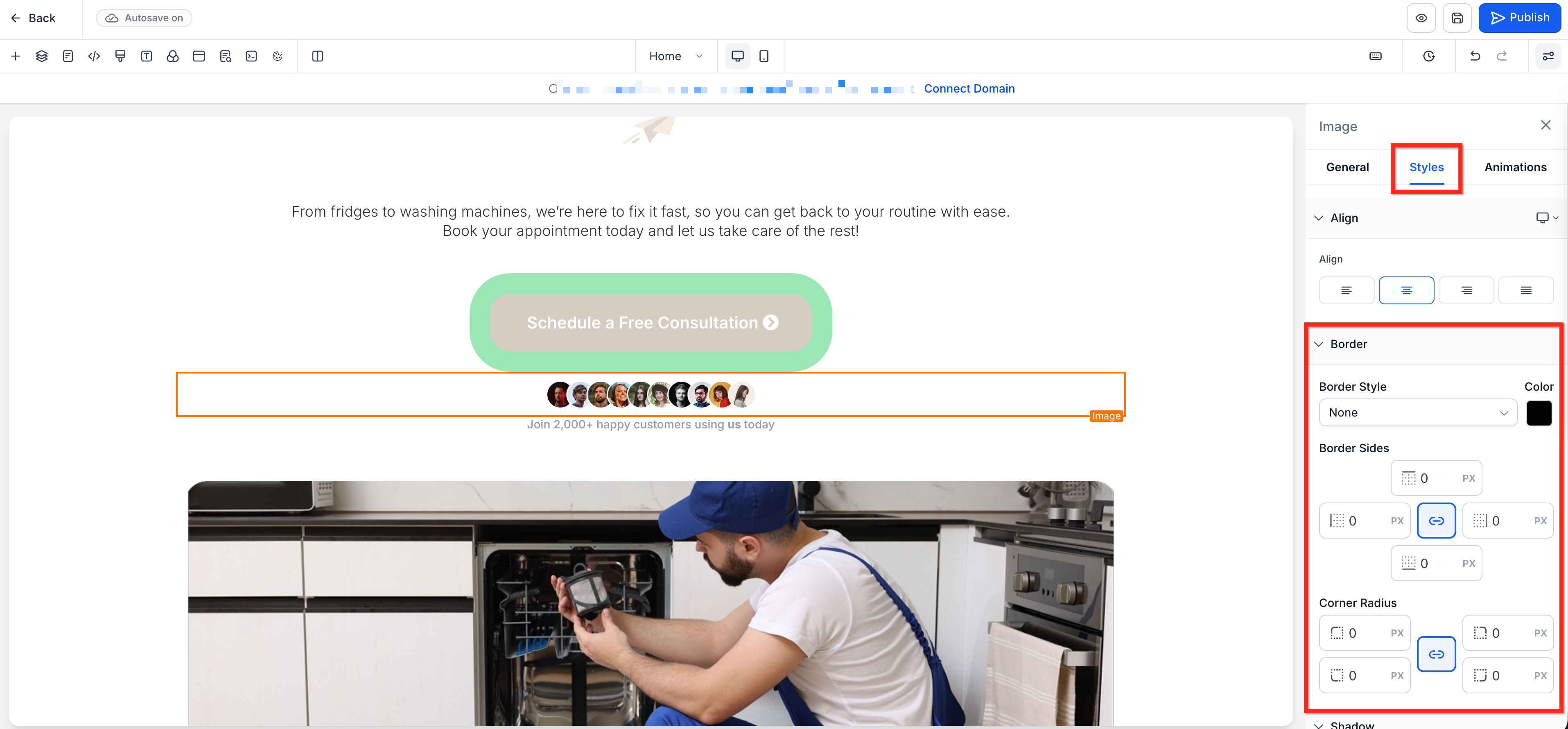 Border Control in Page Builder – How to Set Border Control Settings