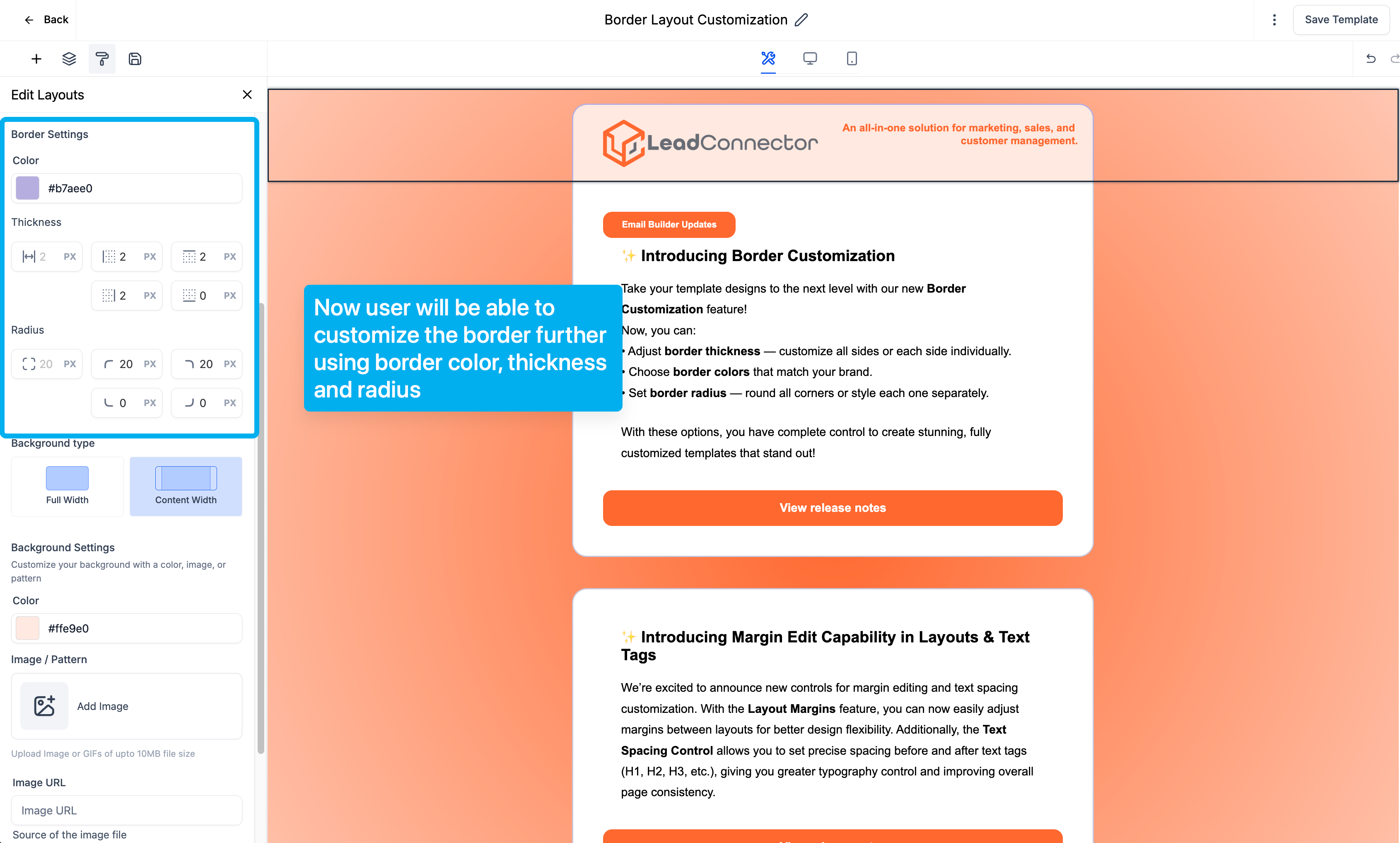 Border Customization: Color, Radius, and Thickness – Step 1: Access the Border Customization Settings
