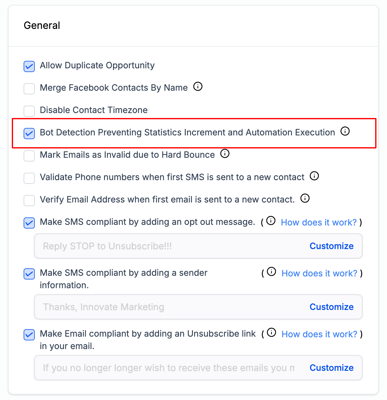 Bot Detection Preventing Statistics Increment and Automation Execution – How to enable/disable the Bot Detection Prevention Settings?