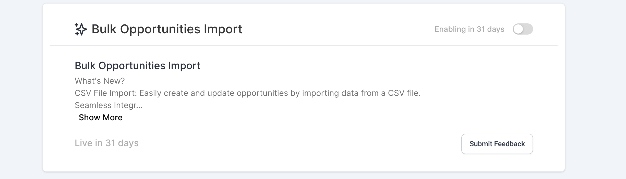 Bulk Opportunity Import Guide: Upload, Map, and Verify CSV Data – Access the Opportunities Section