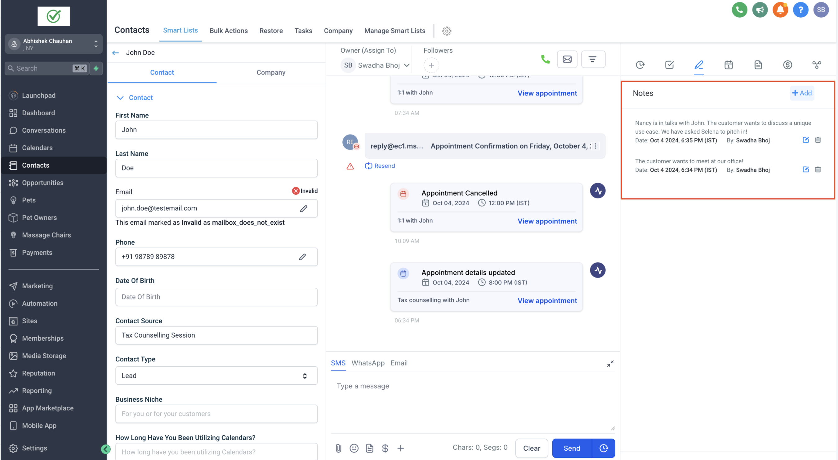 Calendar: Add Notes Per Appointment – How to Add Notes to an Appointment
