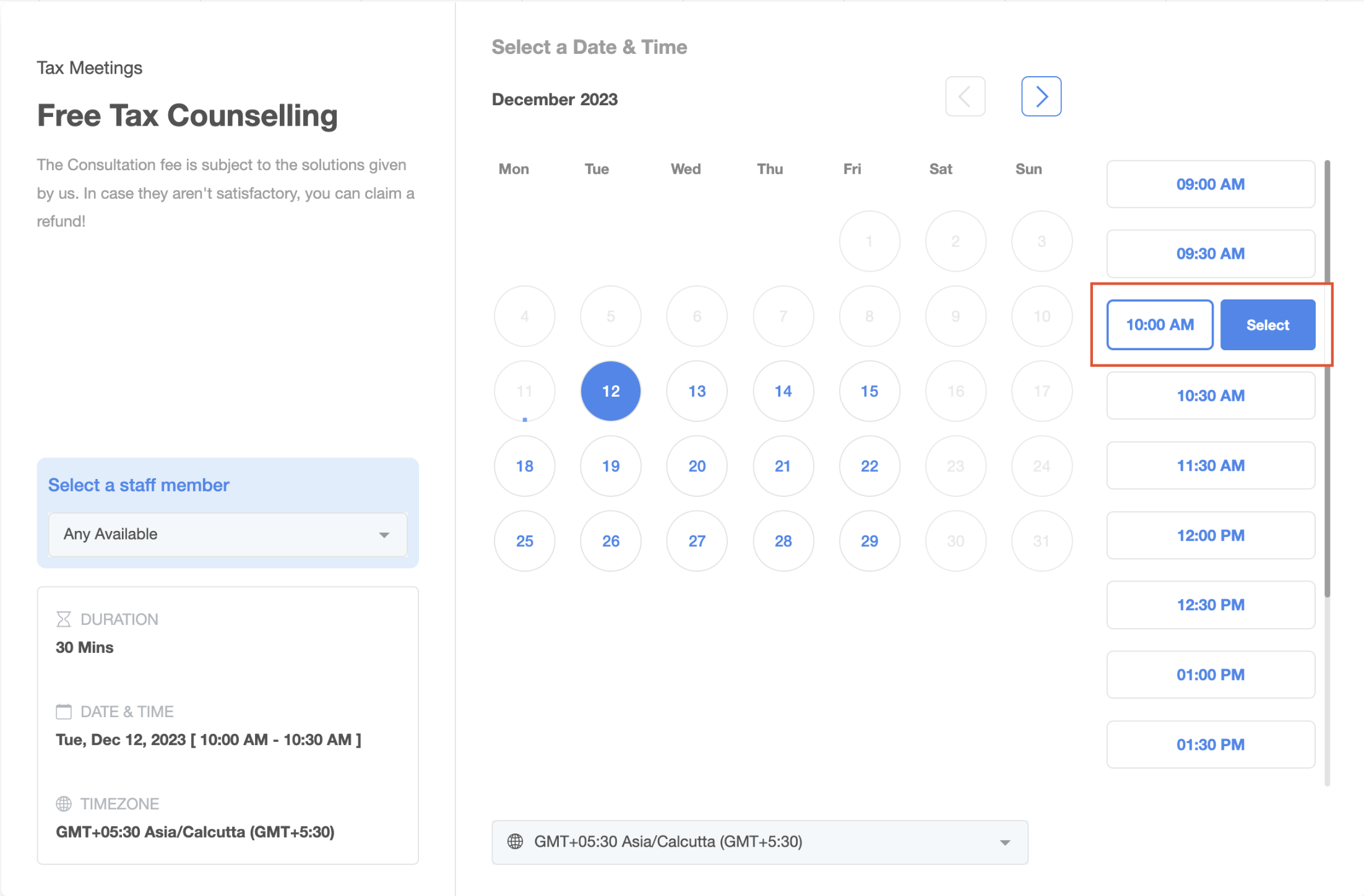Calendar Widget Customization – Screenshot 2