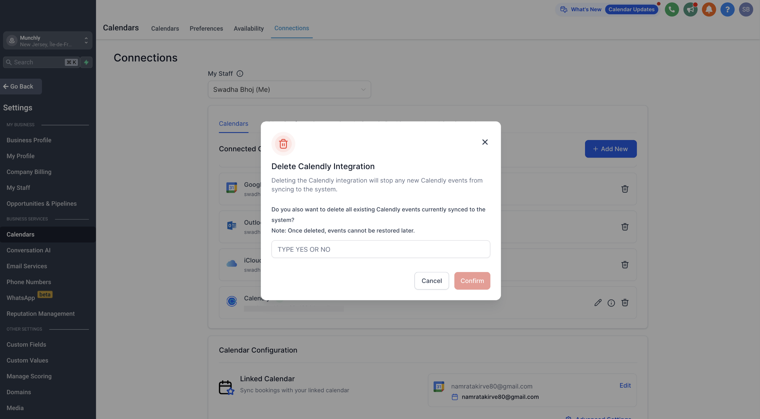 Calendly – How to Integrate Calendly? – Deletion of Calendly Events if Calendar is Deselected or Account is Disconnected