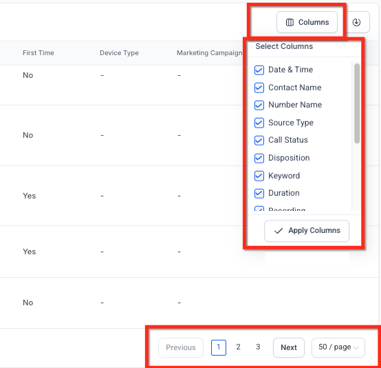 Call Reporting Overview and Performance Insights – Customization and Export Options