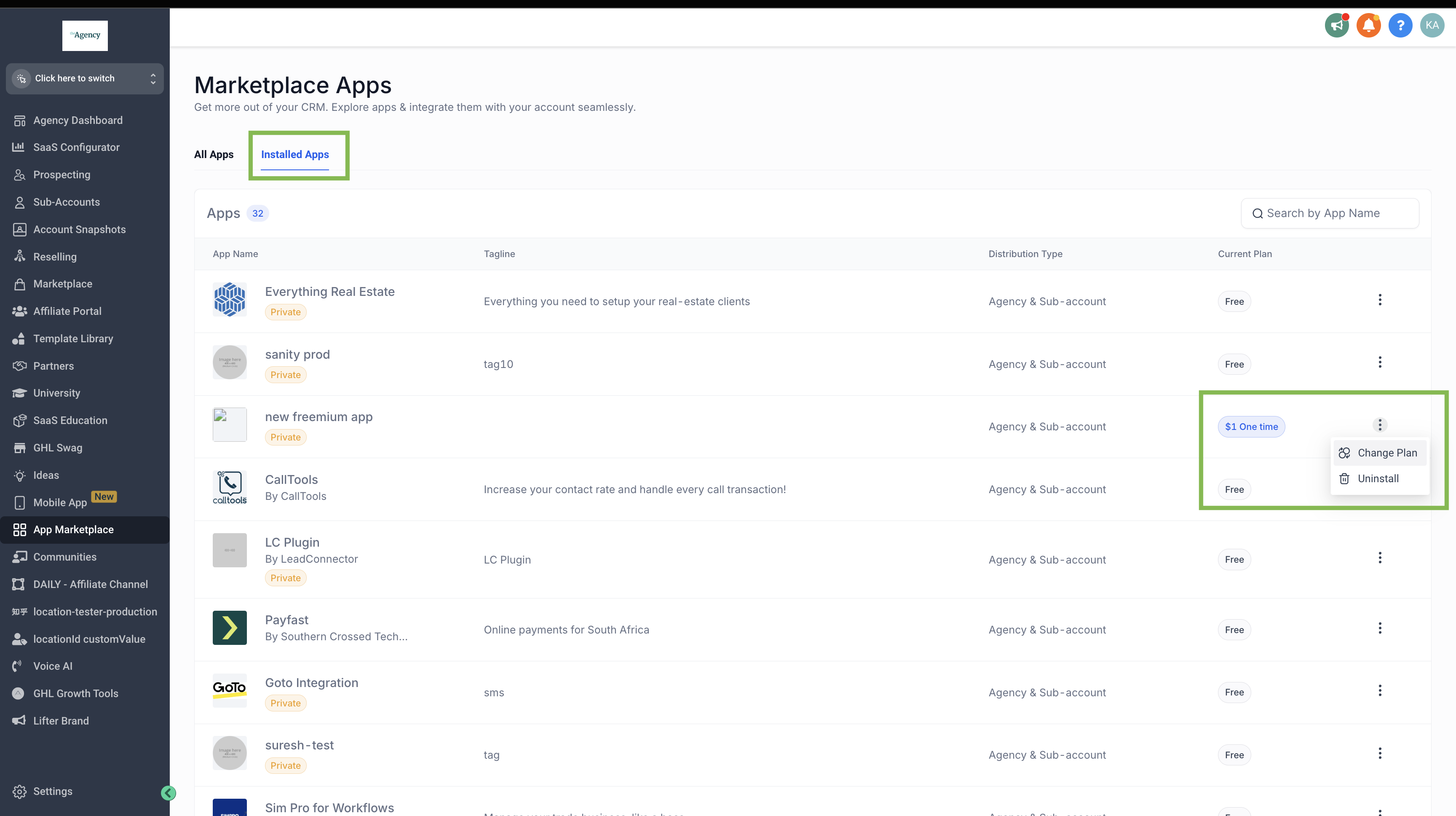 Changing your app pricing plan in the App Marketplace – How do I update the app pricing plan?