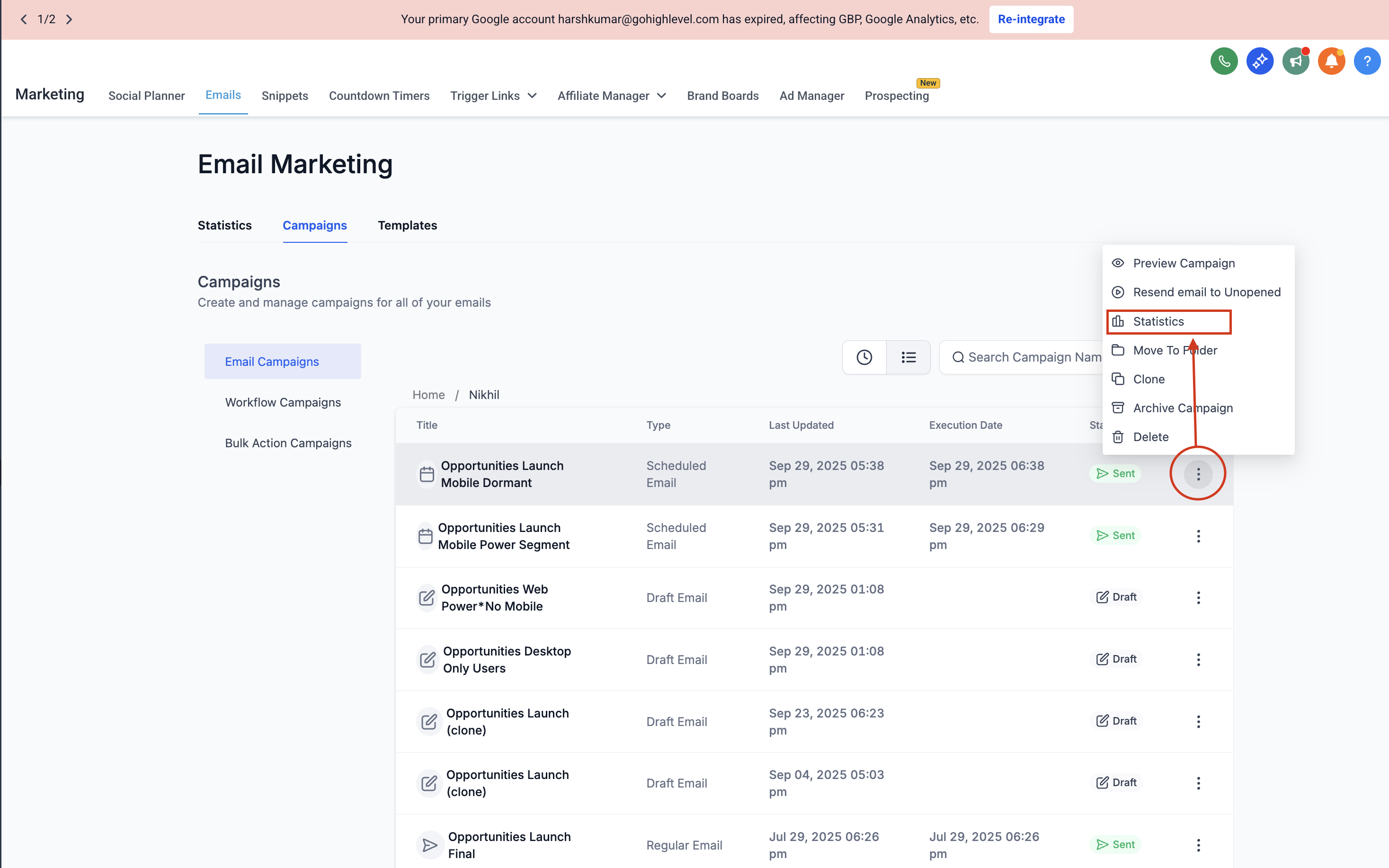 Click Performance in Email Statistics – How to Access Click Performance Data