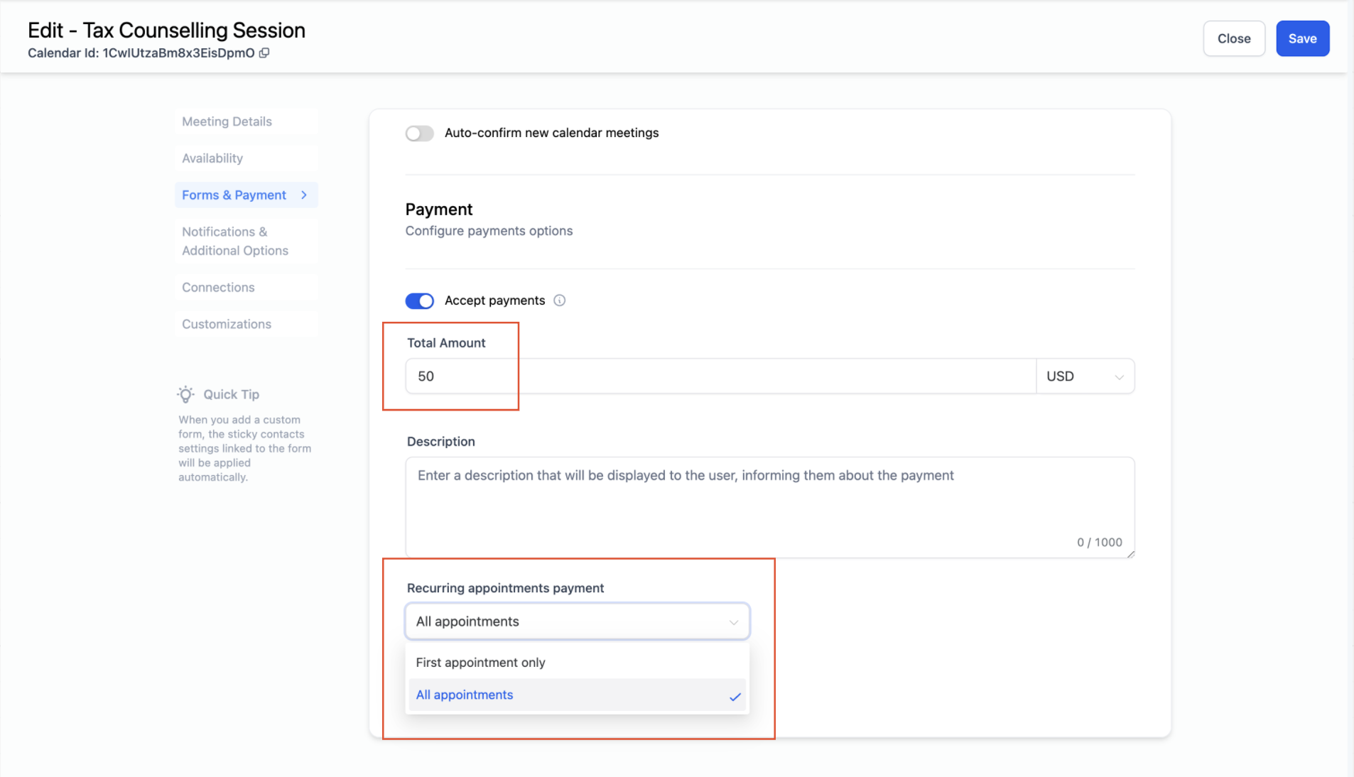 Collect Payments with Recurring Appointments (Booking Widget) – How to Set This Up