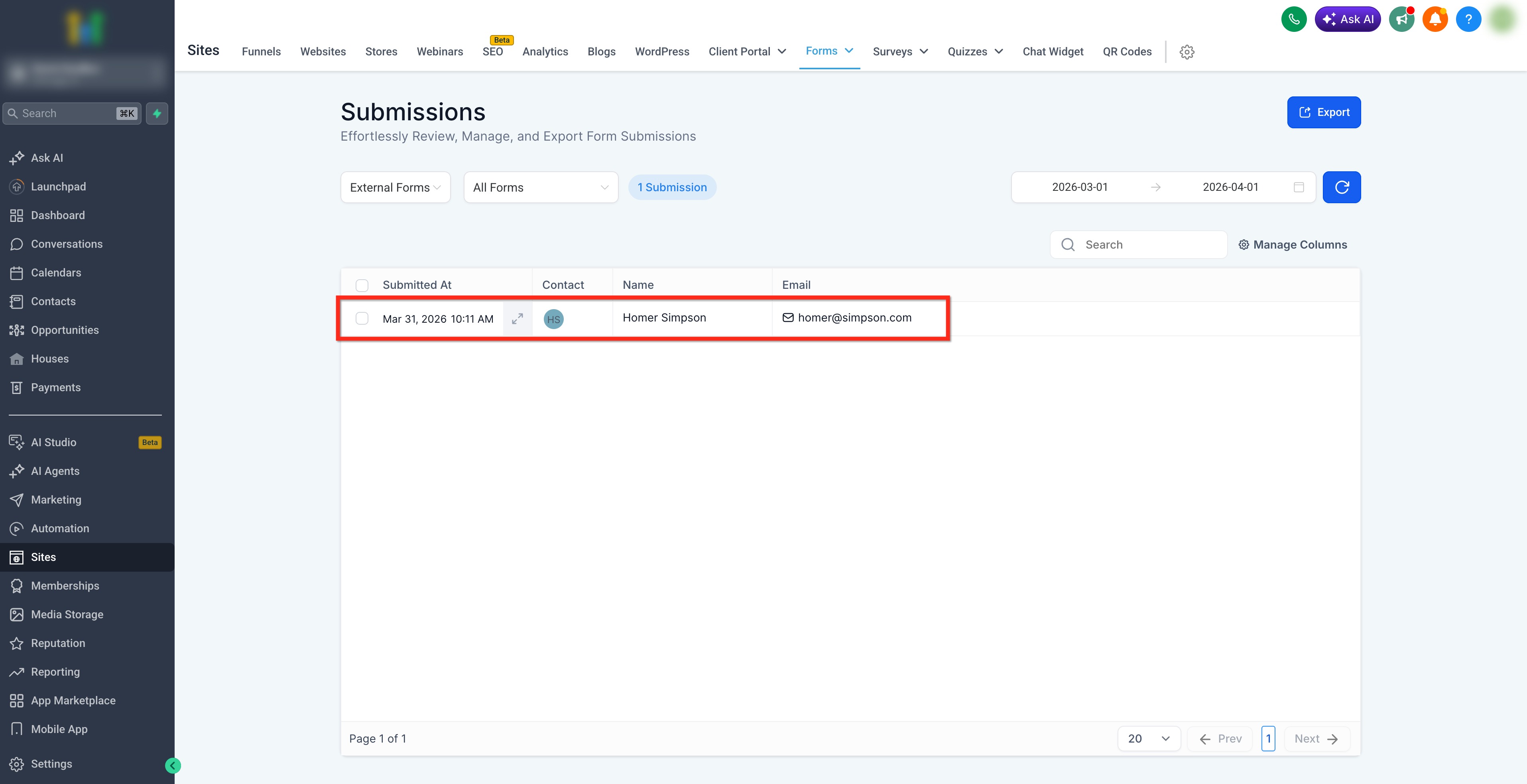 Connect Forms and Calendars in AI Studio – Where Form Submissions Go After Connection