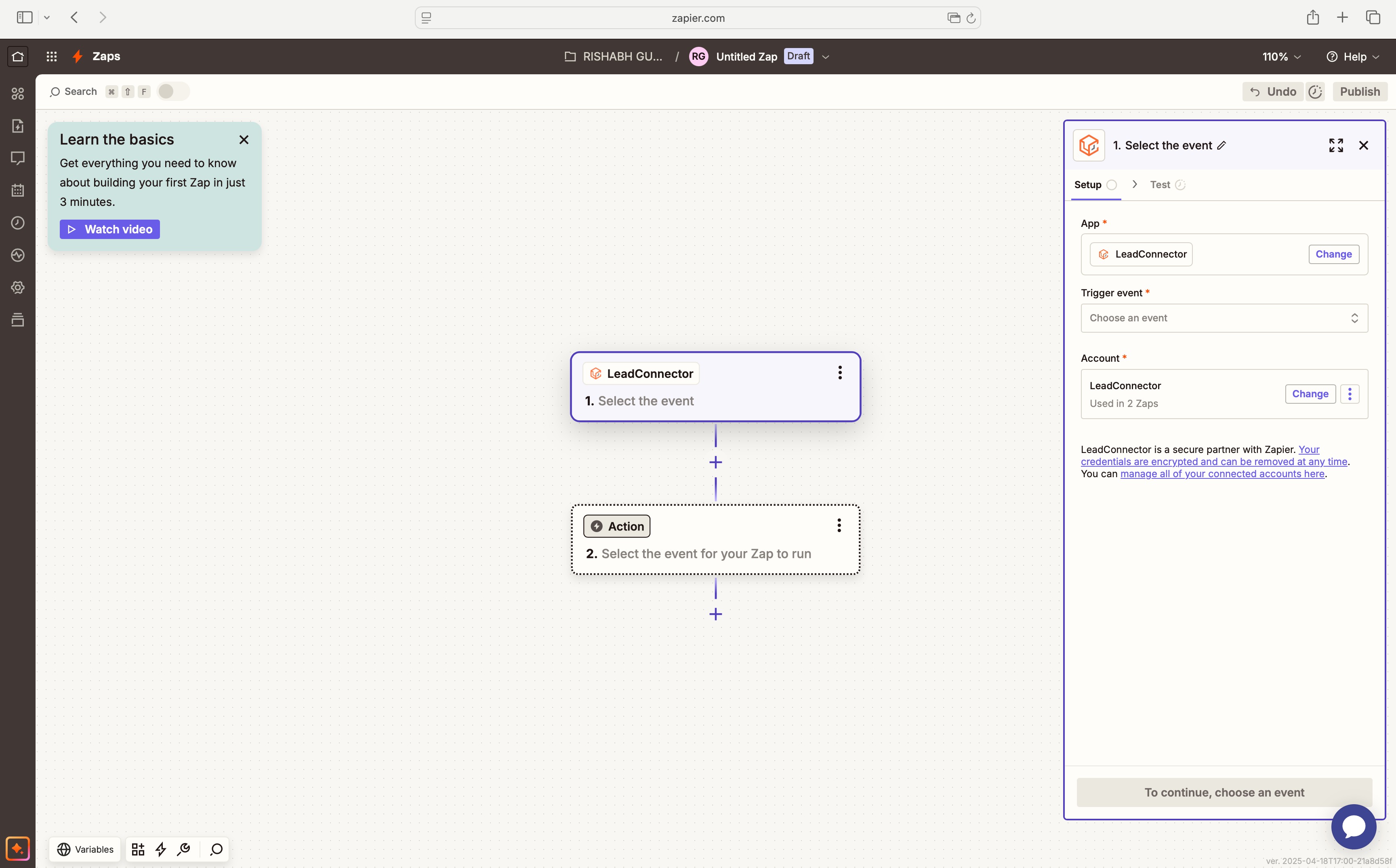 Connect sub-account with Zapier – Please follow below steps to connect: