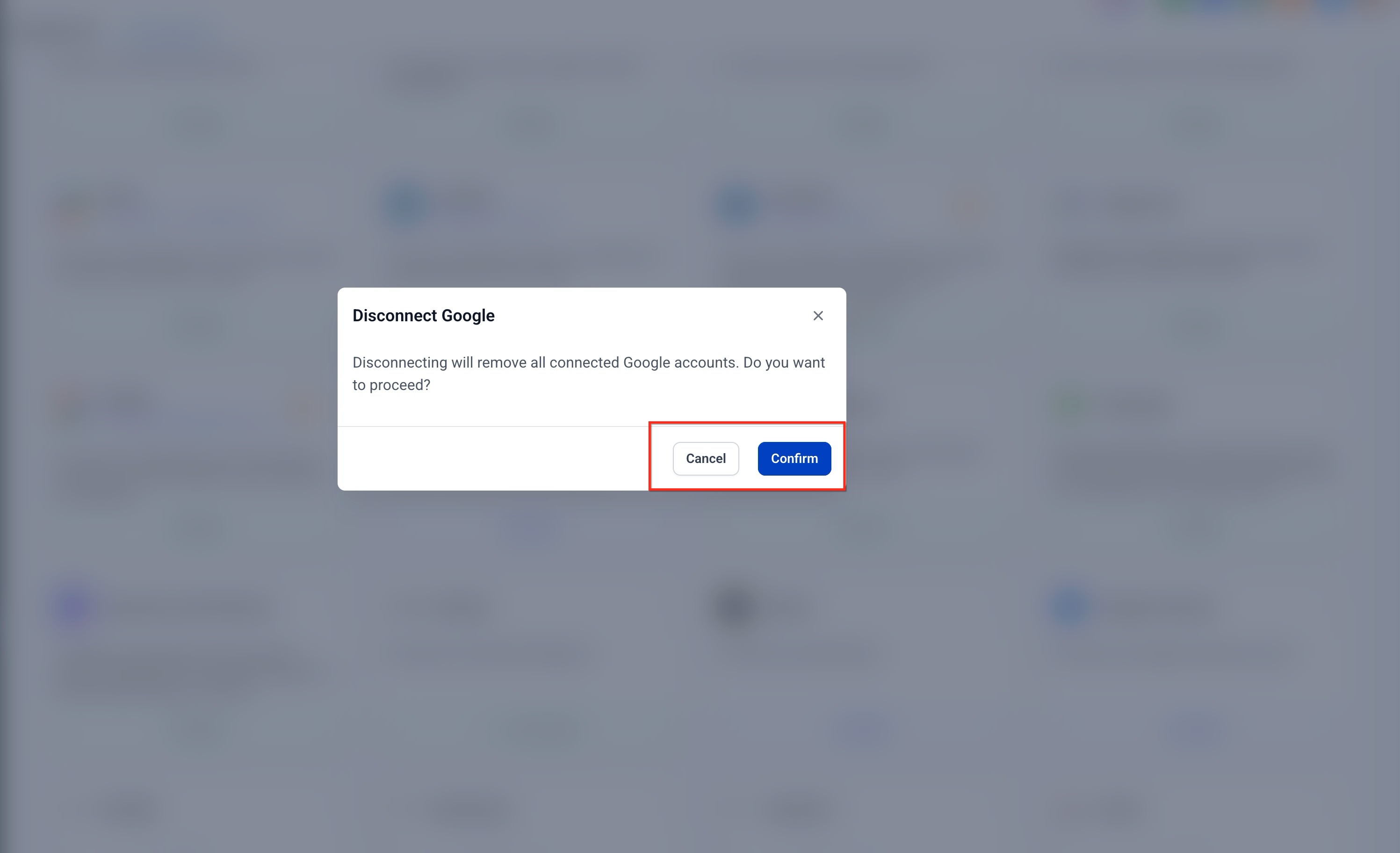 Connecting Google account with CRM – Managing Connected Google Accounts