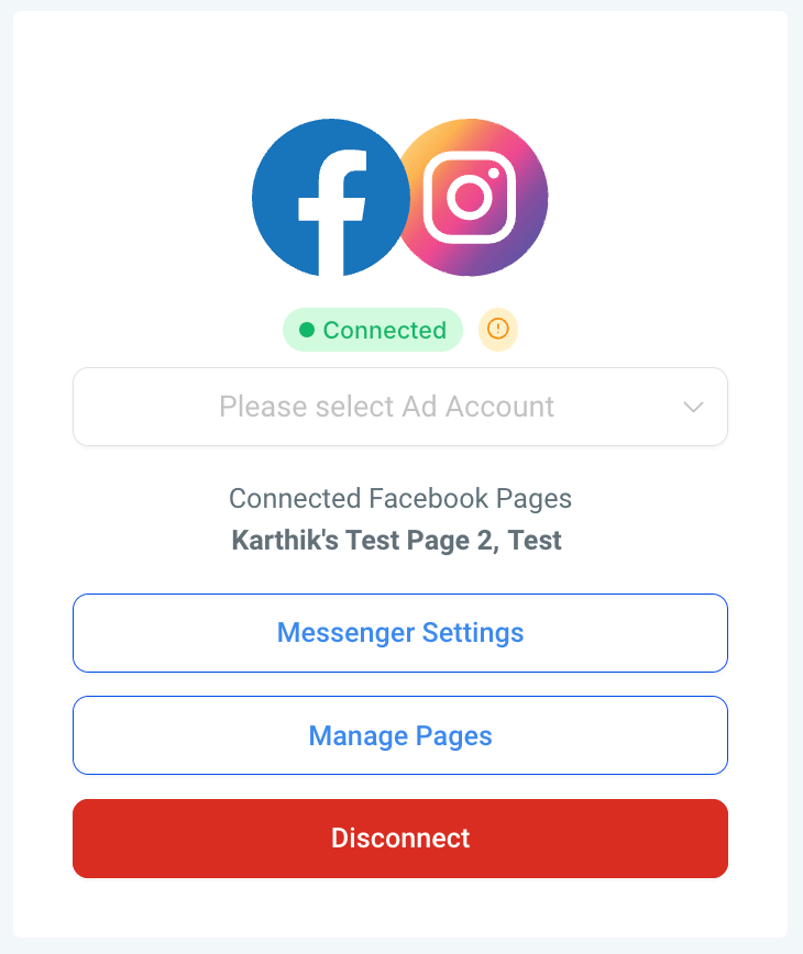 Connecting multiple Facebook pages to your account – Facebook Integrations - Settings