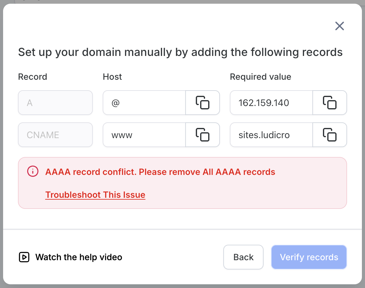 Connecting Your Domain – A Guide – Record Conflicts: Multiple A Records
