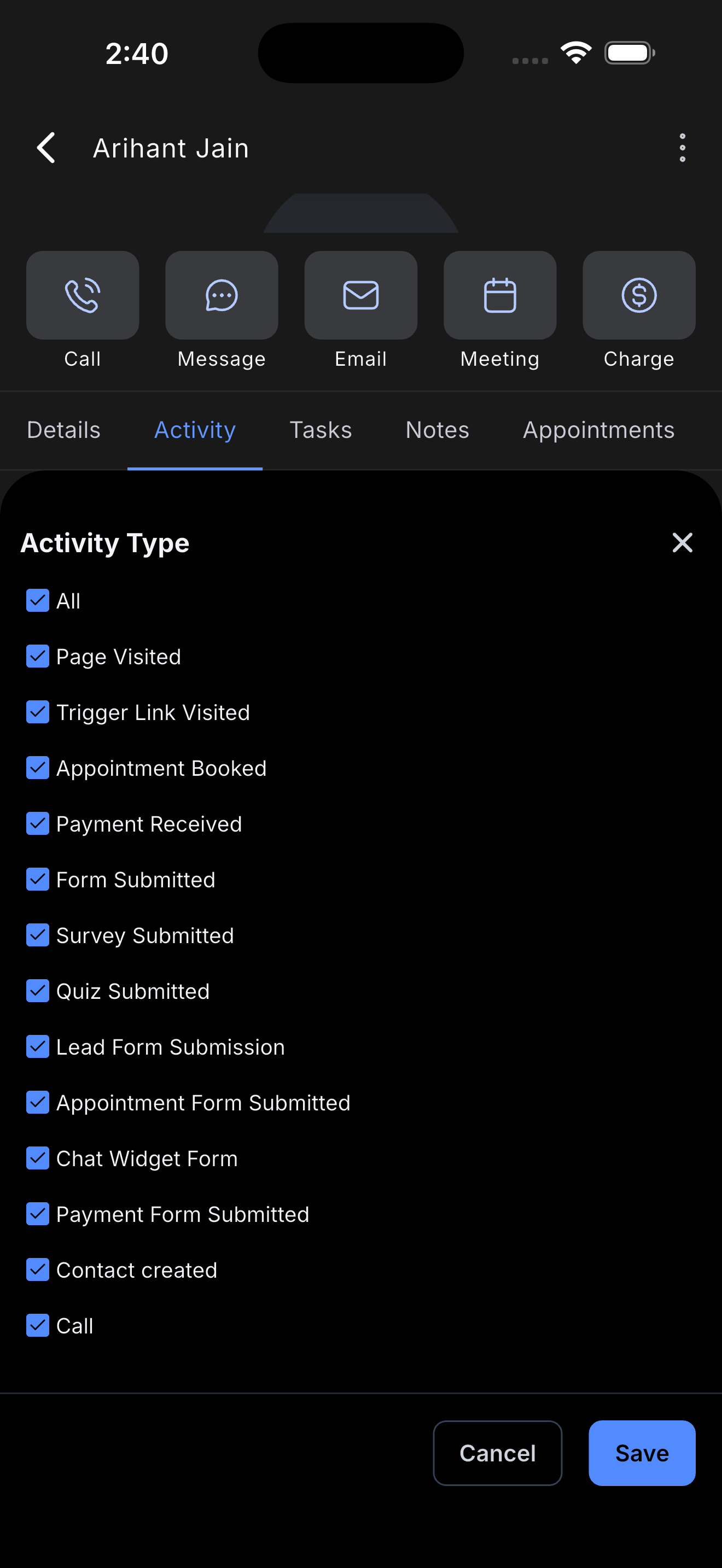 Contact Activity Tab on Mobile – How to Access the Activity Tab on Mobile