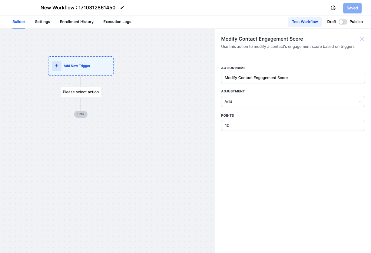 Contact Engagement Score Workflow – How It Works:
