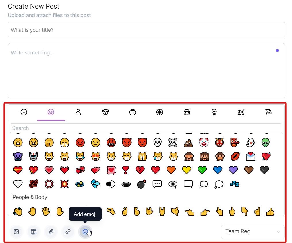 Content Management in Communities – Add Emoji: