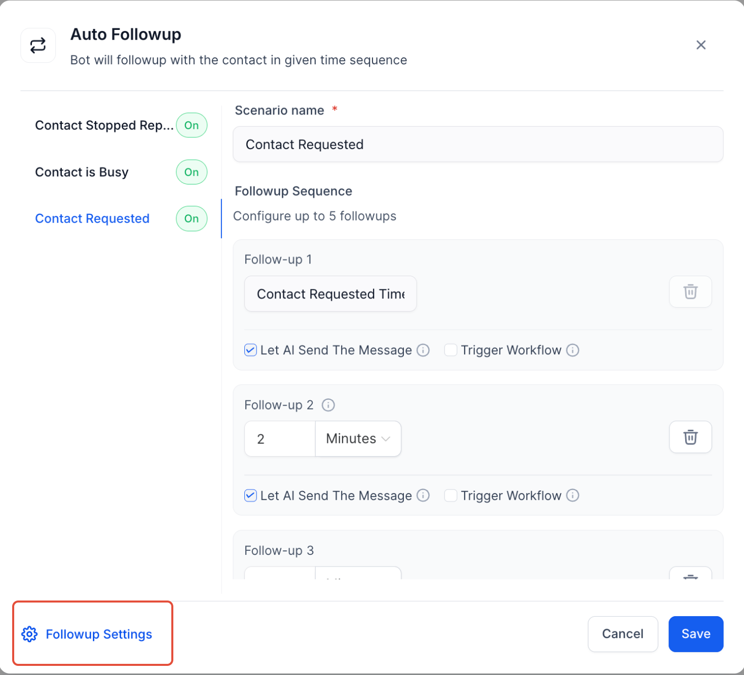 Conversation AI Auto Follow-up – Step 4: Set Active Working Hours (Optional)