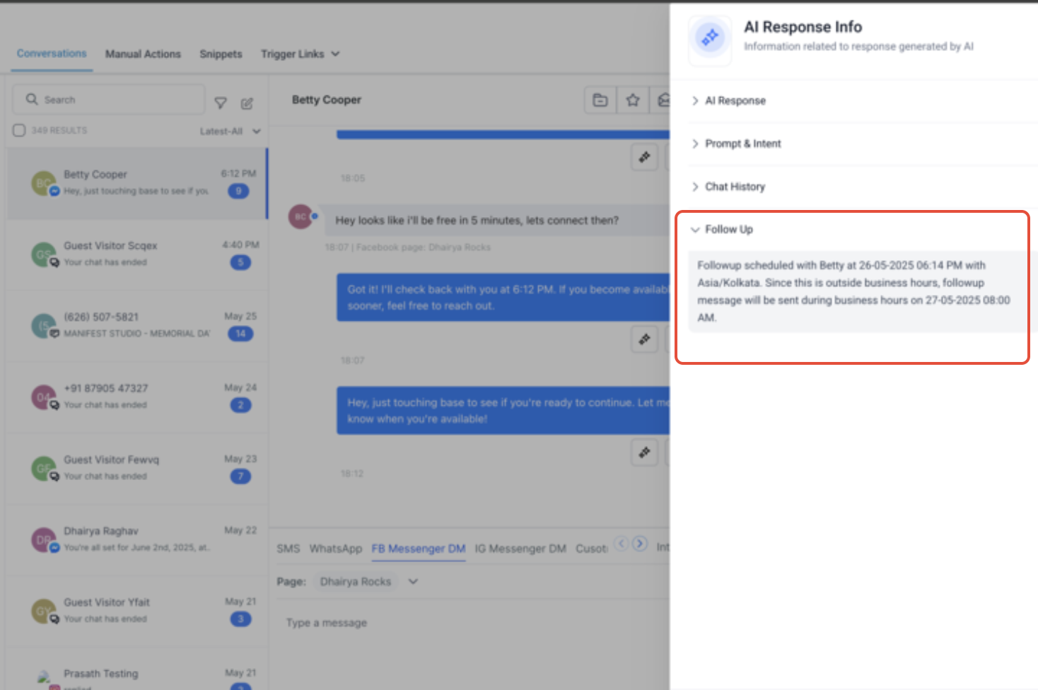 Conversation AI Auto Follow-up – Step 5: Track Follow-Up Activity