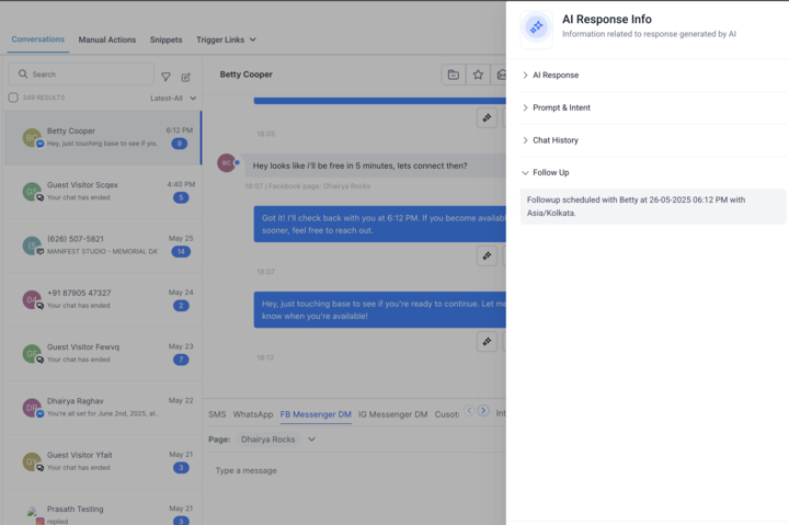 Conversation AI Auto Follow-up – Step 5: Track Follow-Up Activity