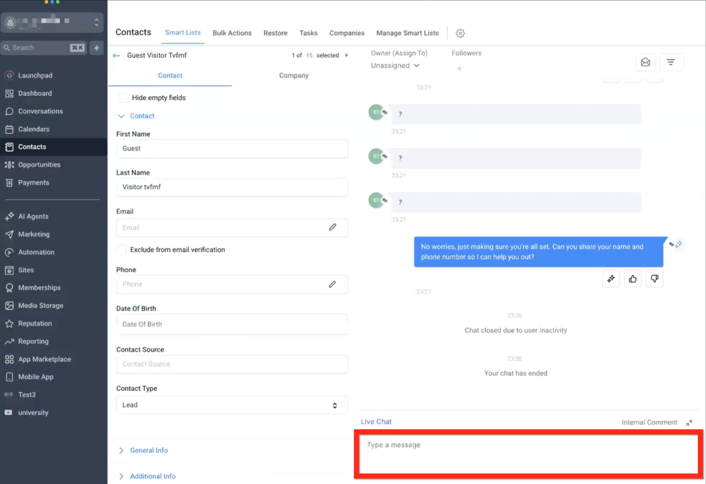 Conversation AI – Bot Inactive (Sleep) Conditions – Conversation